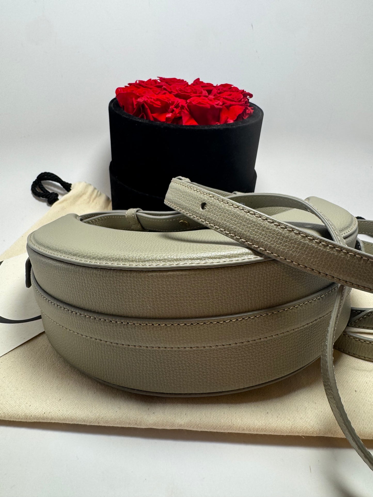Polène Numero Dix Textured Taupe Crossbody/Shoulder Bag