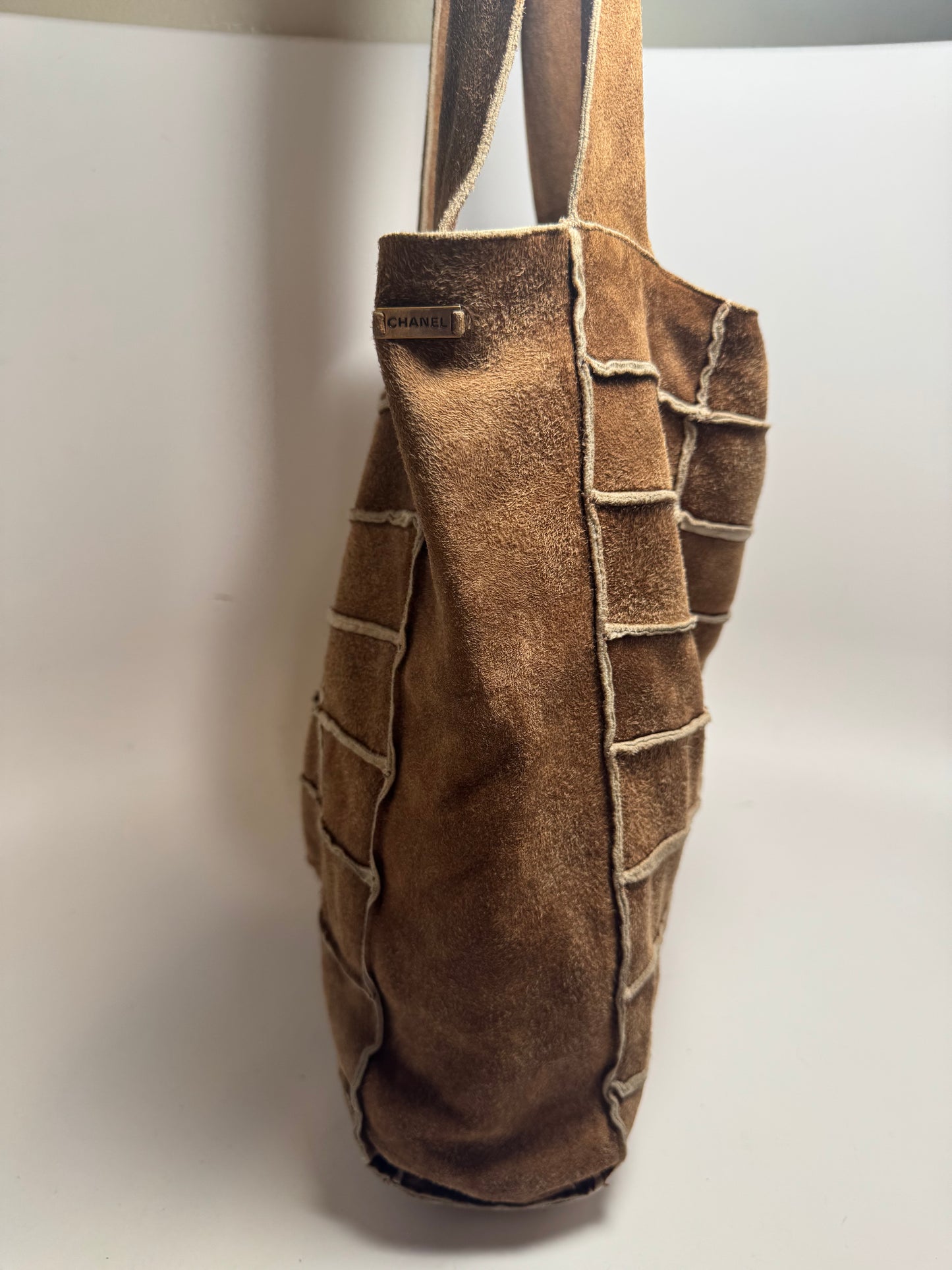 Chanel Mouton Suede Patchwork Tote/Shoulder Bag EXCELLENT condition with certificate of authenticity
