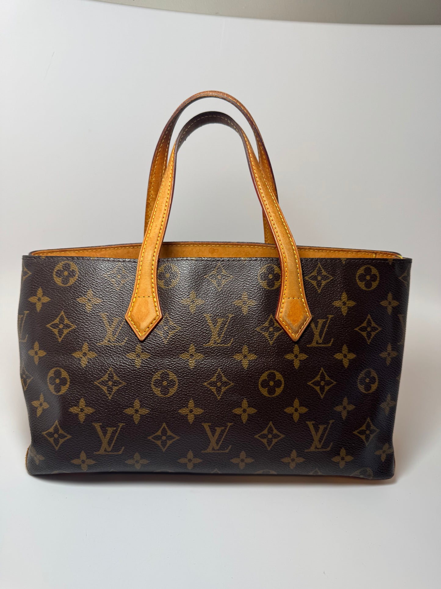 Louis Vuitton Wilshire PM Monogram Bag East West Tote Made in Spain