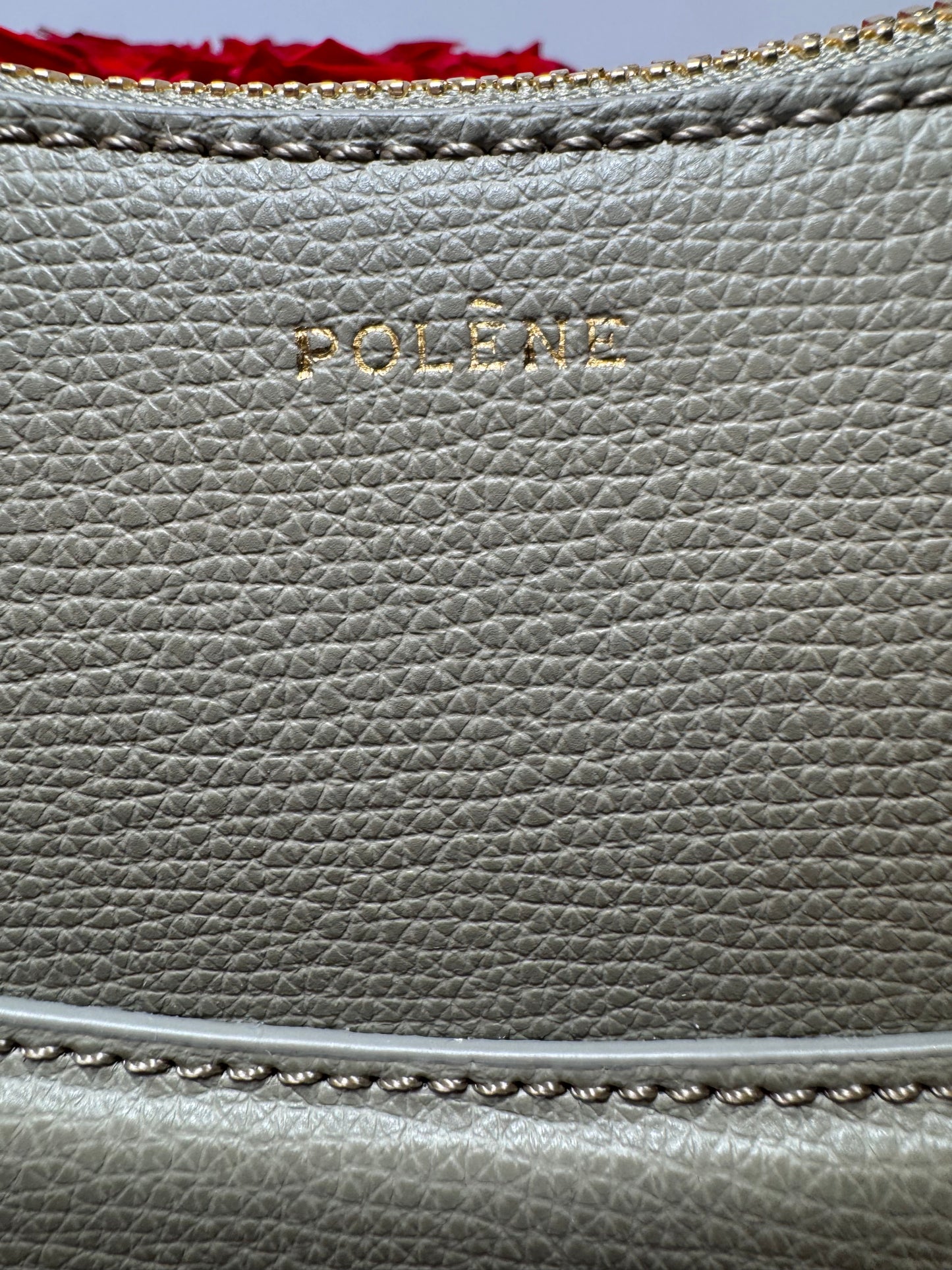Polène Numero Dix Textured Taupe Crossbody/Shoulder Bag
