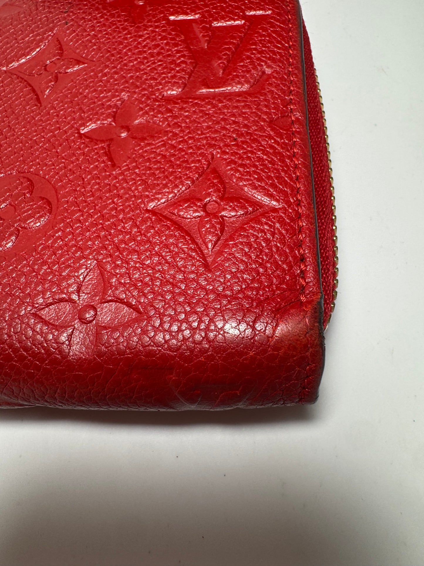 Louis Vuitton Empriente Zippy Wallet Cherry Red Leather
