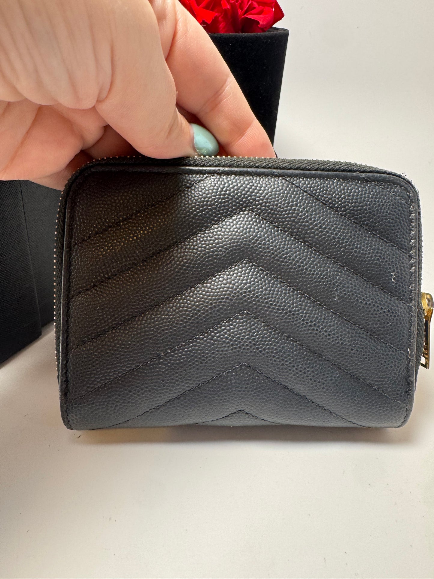 Saint Laurent Bifold Cassandra Wallet Caviar Leather