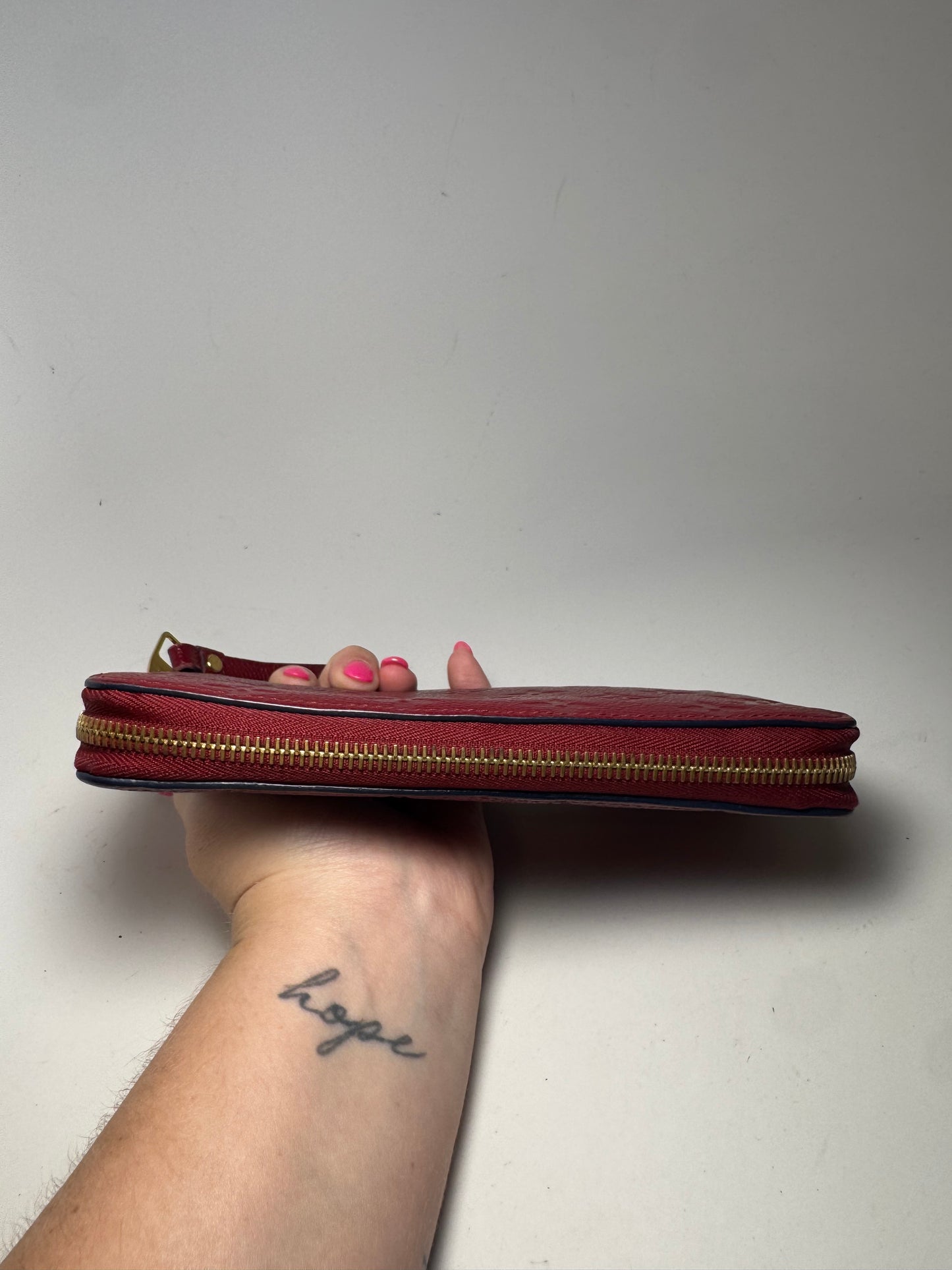 Louis Vuitton Cerise Red Monogram Empriente Leather Zippy Wallet