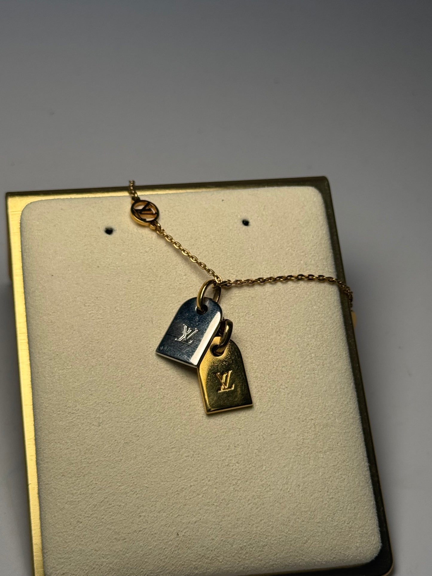 Louis Vuitton Nanogram Bracelet Gold & Silver Tags