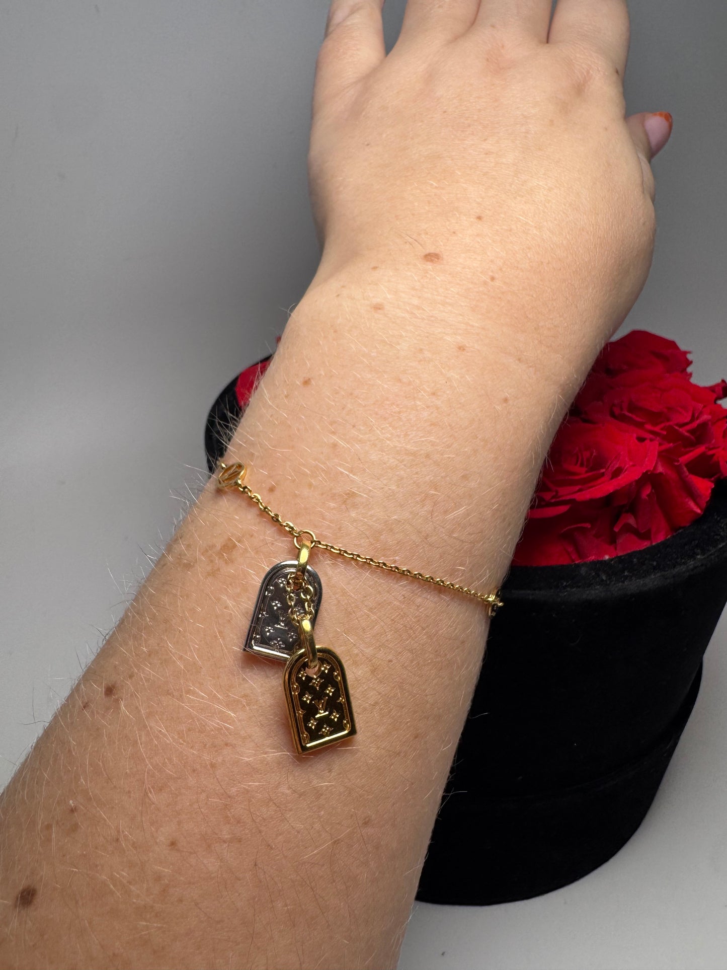 Louis Vuitton Nanogram Two Tone Bracelet