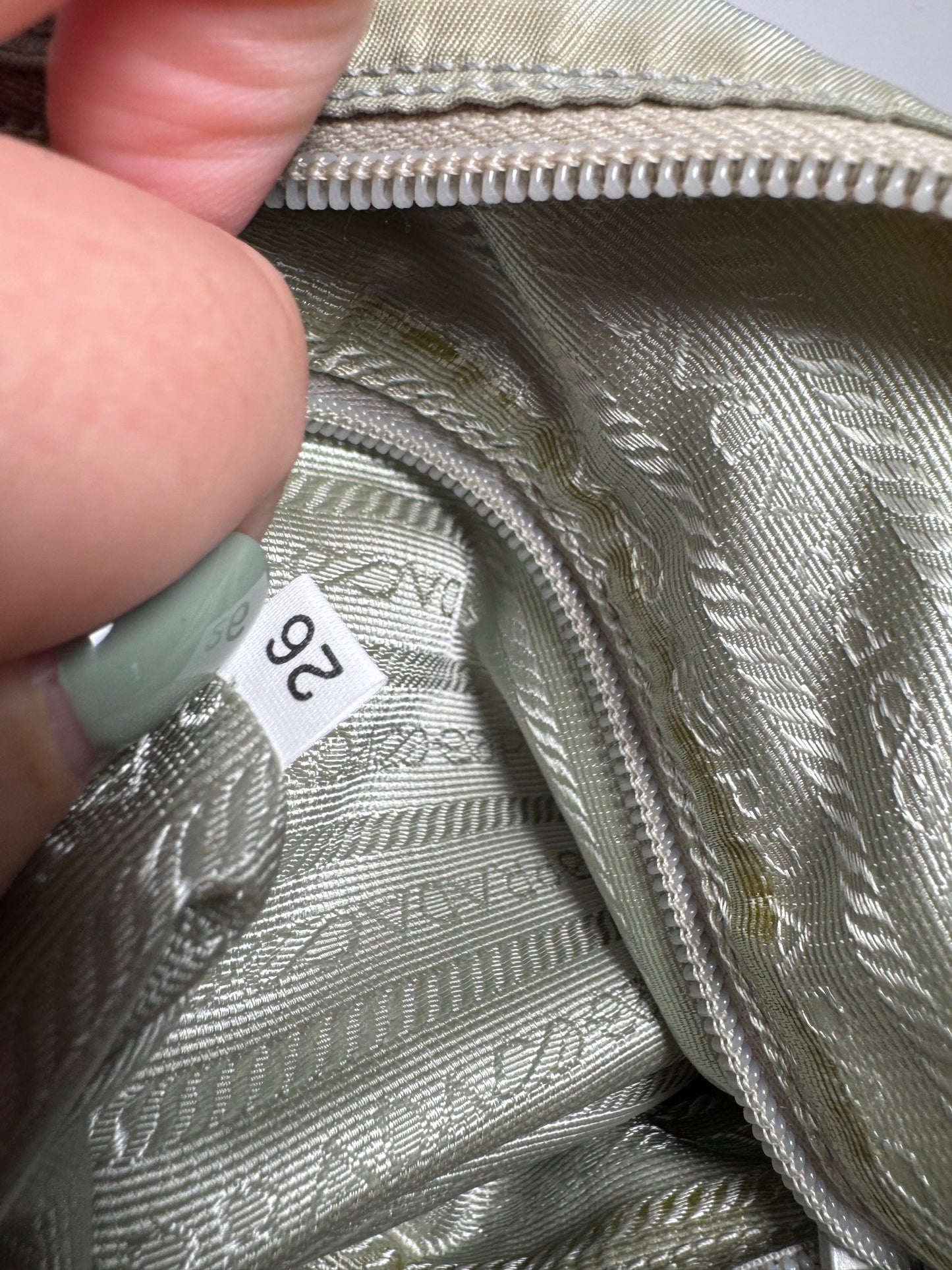 Prada Sport Ice Baby Blue Argento Nylon Shoulder Bag / Crossbody