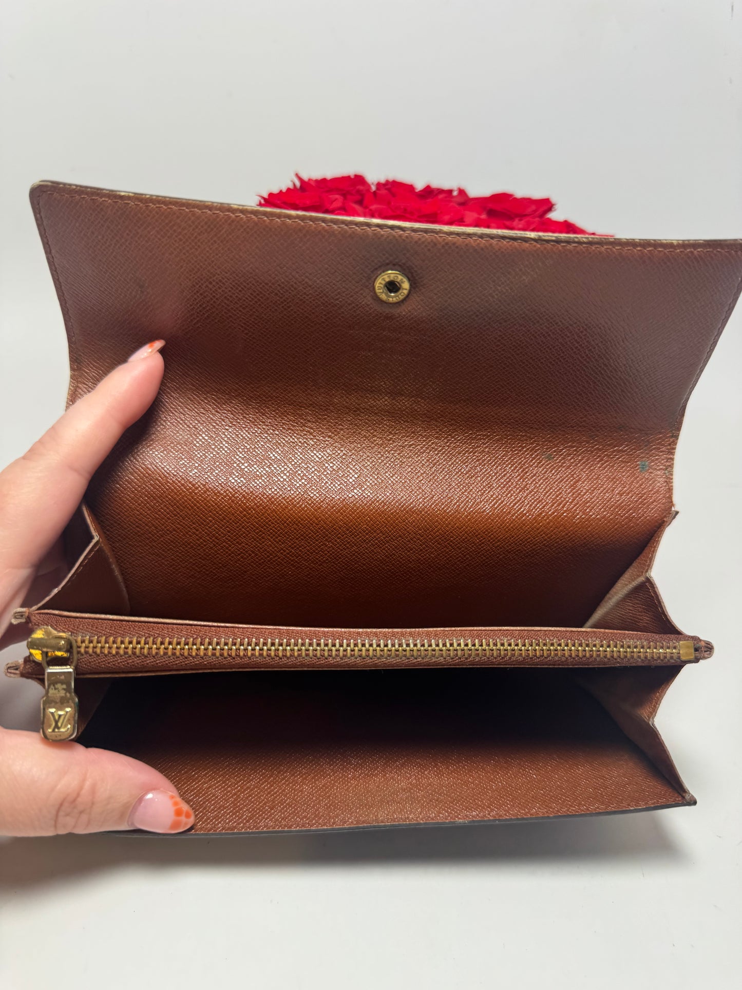 Louis Vuitton Monogram Sarah Wallet- Fair Condition