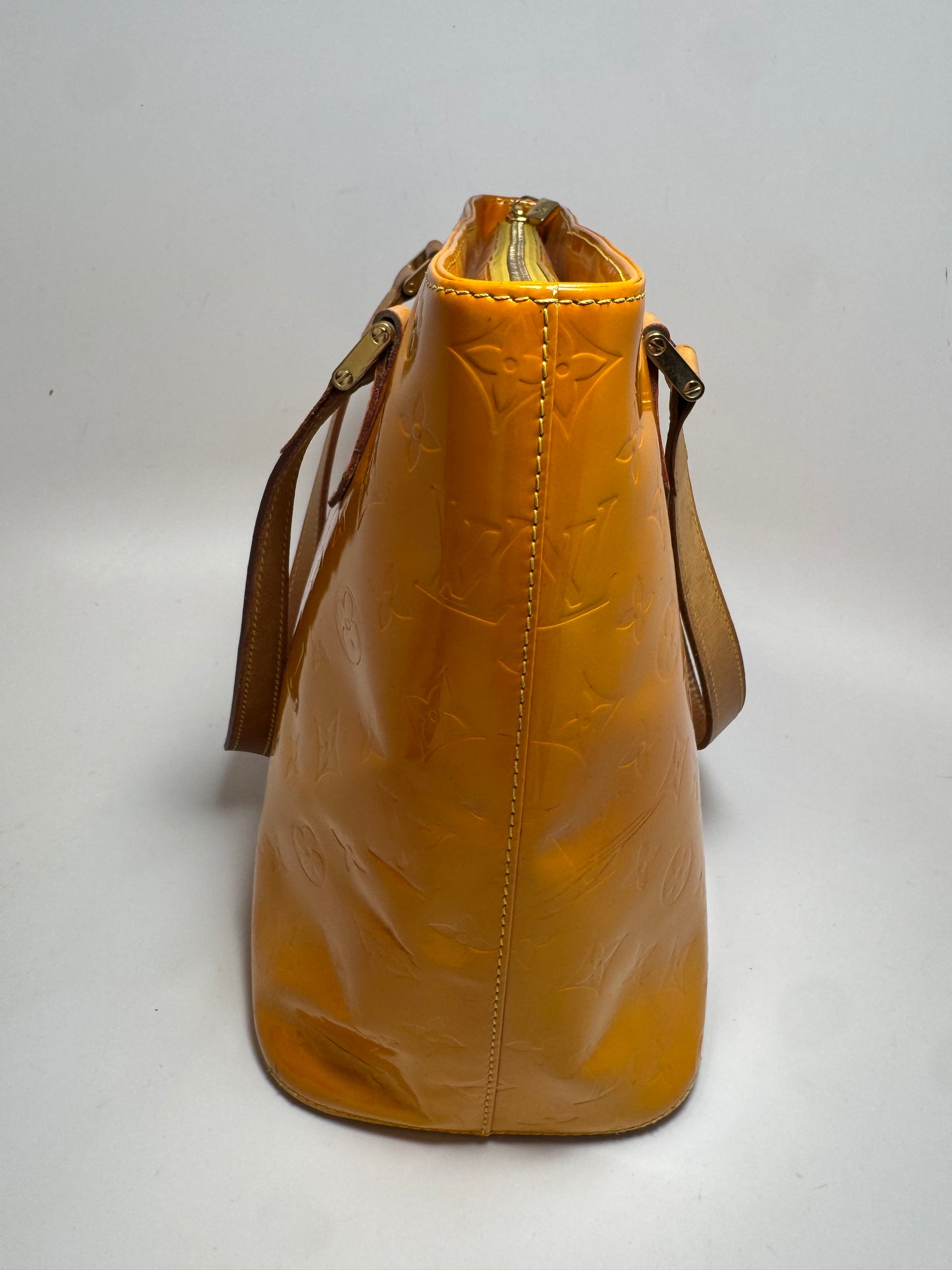 Louis Vuitton Sunset Orange Vernis Monogram Houston Tote