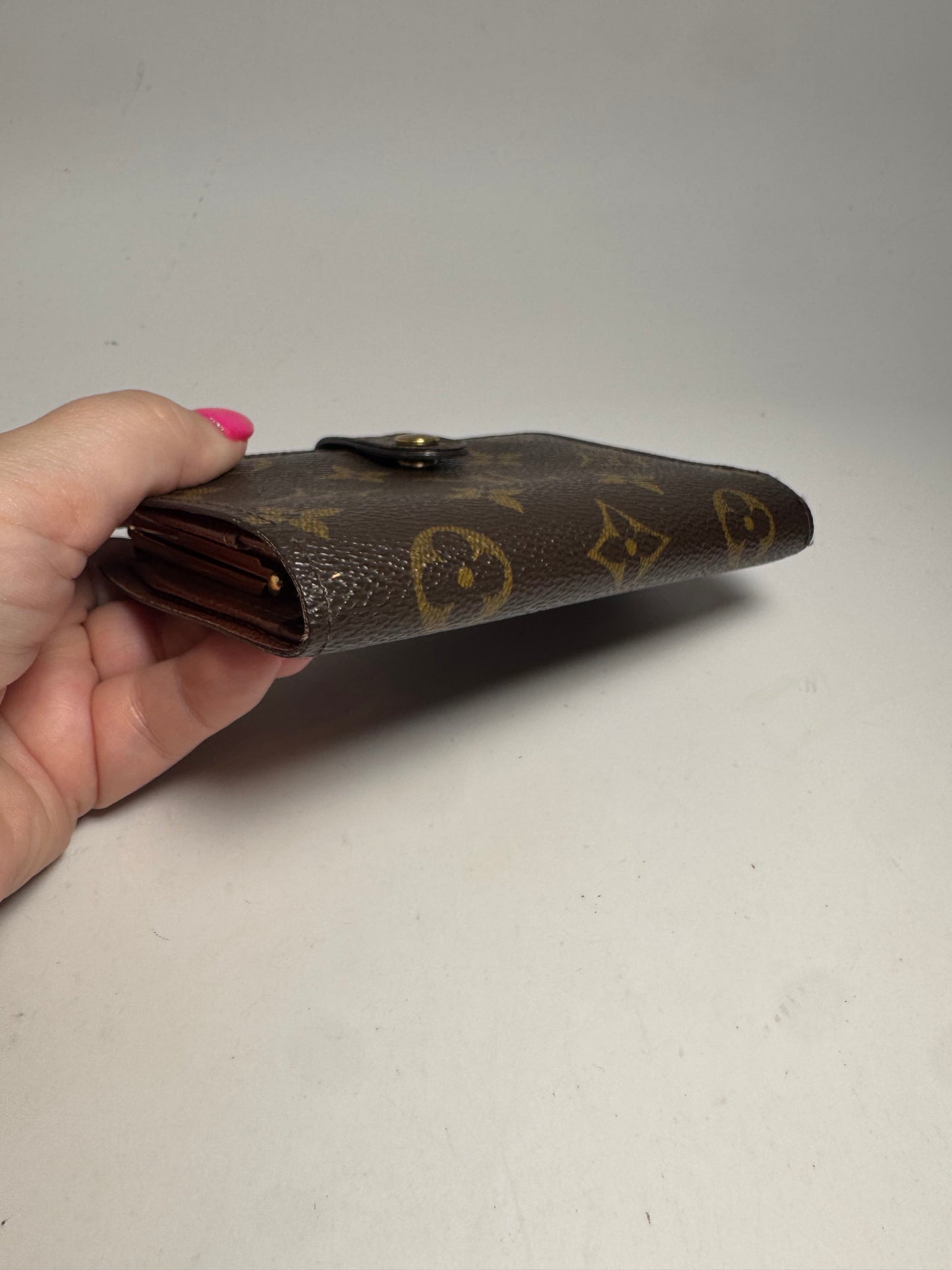 Louis Vuitton Monogram French Lock Coin Purse Kiss Lock Wallet