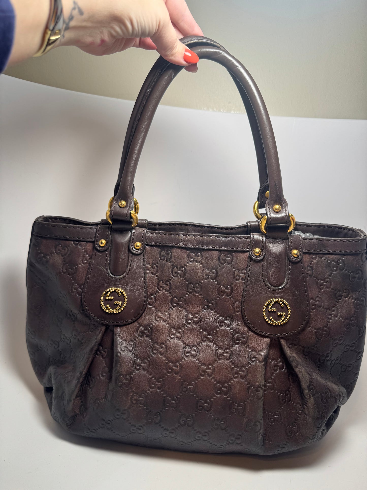 Gucci Brown Guccissima Scarlett Tote Bag
