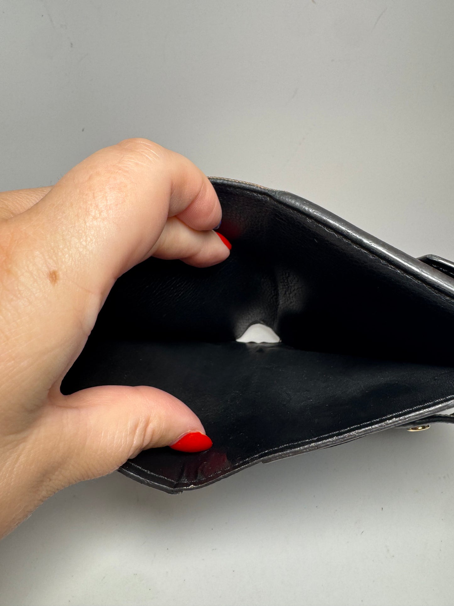 Louis Vuitton Monogram Pallas Envelope Wallet w/Black Leather