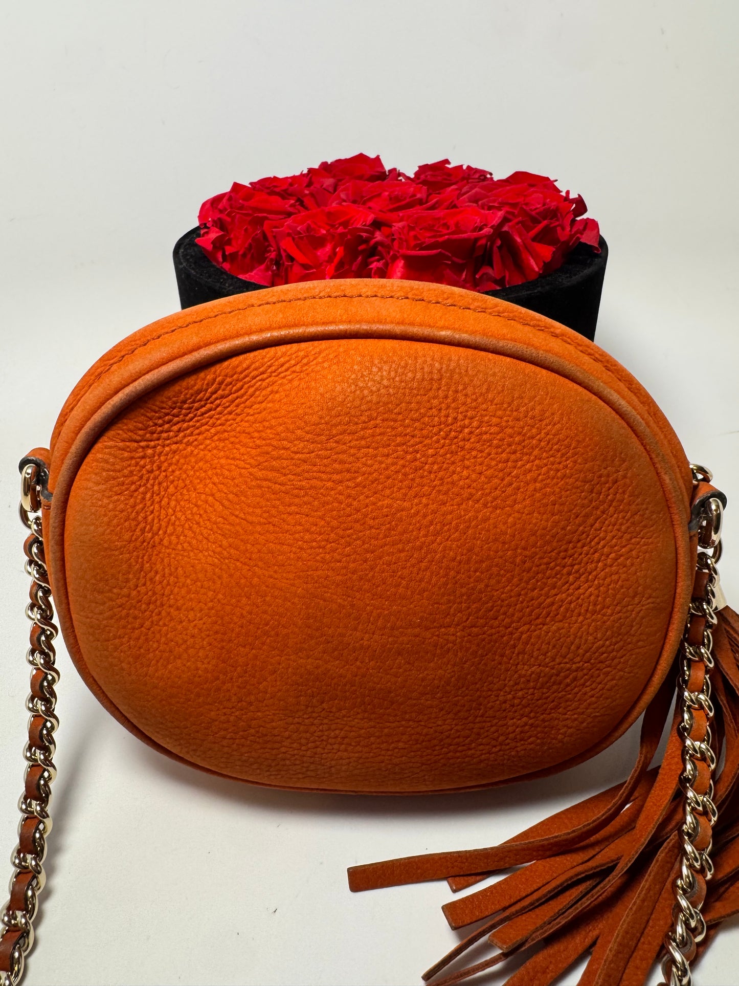 Gucci Vitello Mini Nubuck SoHo Burnt Orange Crossbody/Shoulder Bag