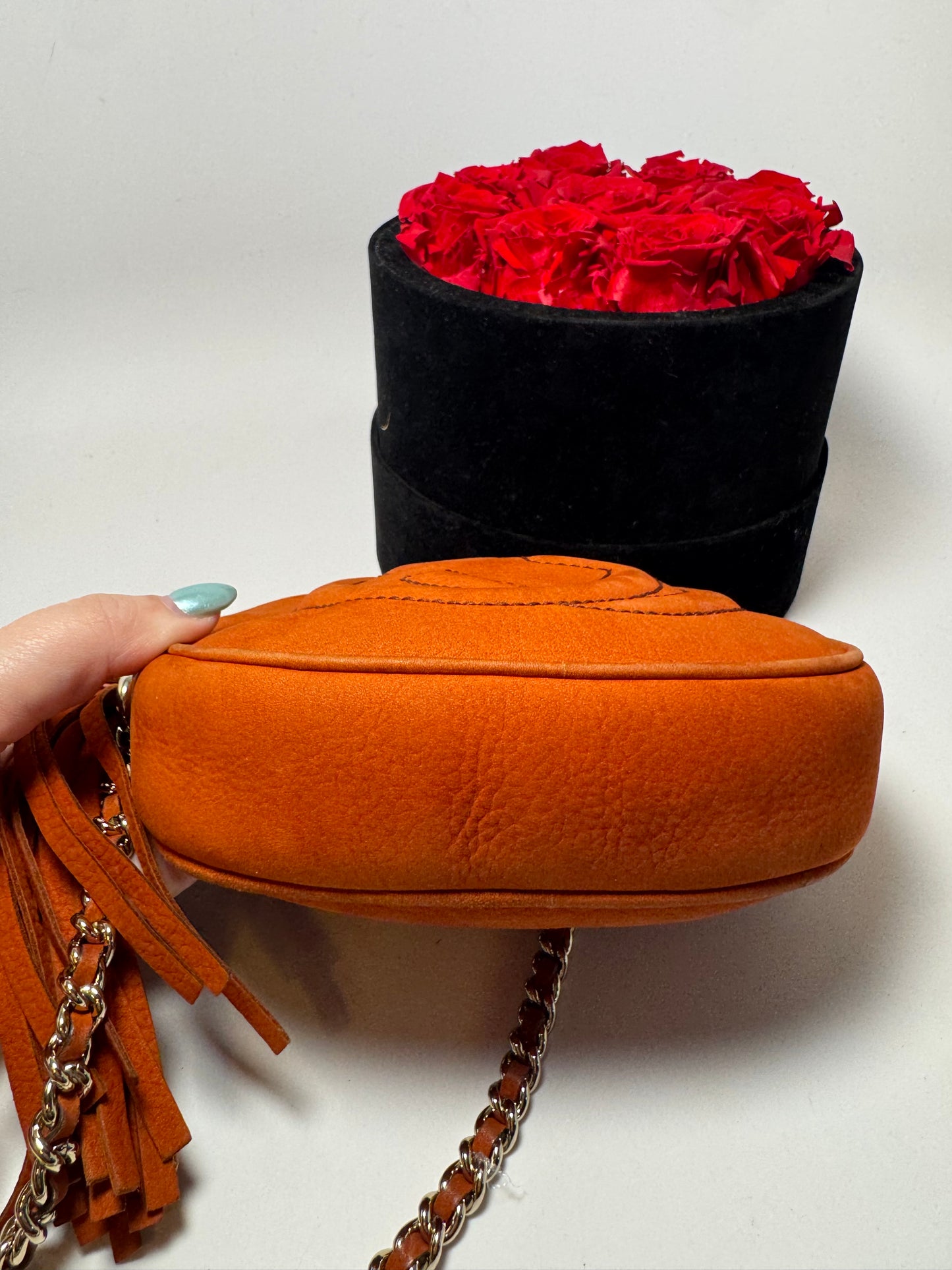 Gucci Vitello Mini Nubuck SoHo Burnt Orange Crossbody/Shoulder Bag