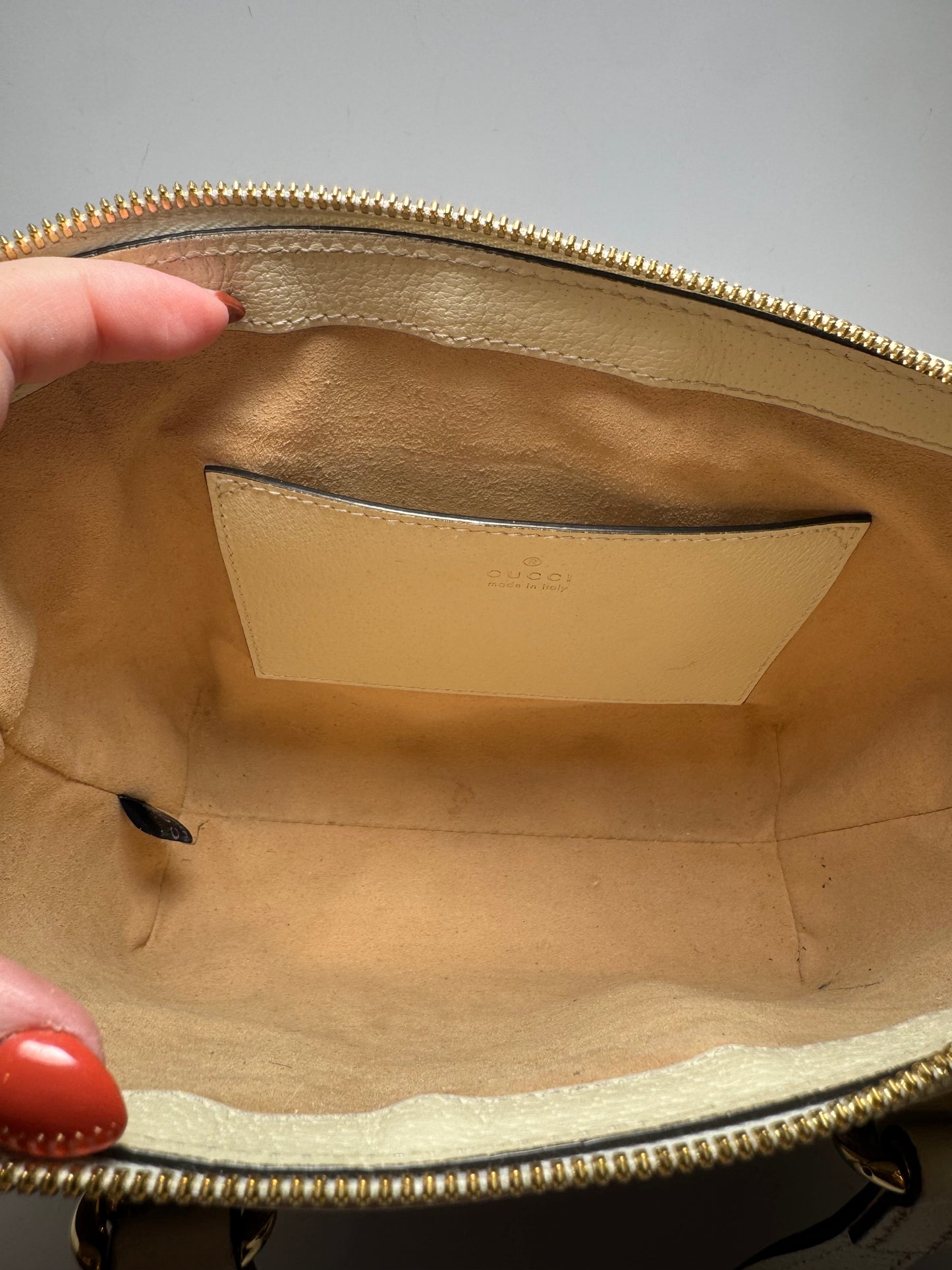 Gucci Ophidia Small GG Tote Leather & Canvas Crossbody Strap
