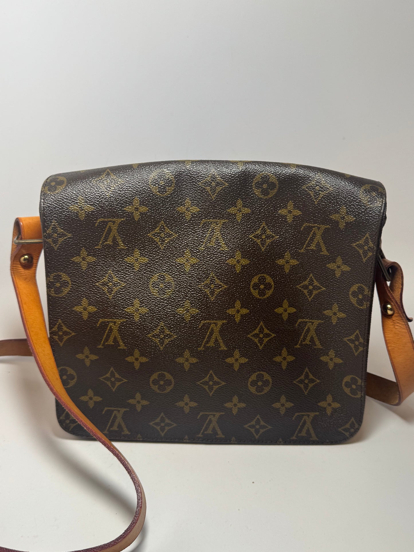 Louis Vuitton Cartouchière GM Monogram Crossbody (Vintage) Fair Condition