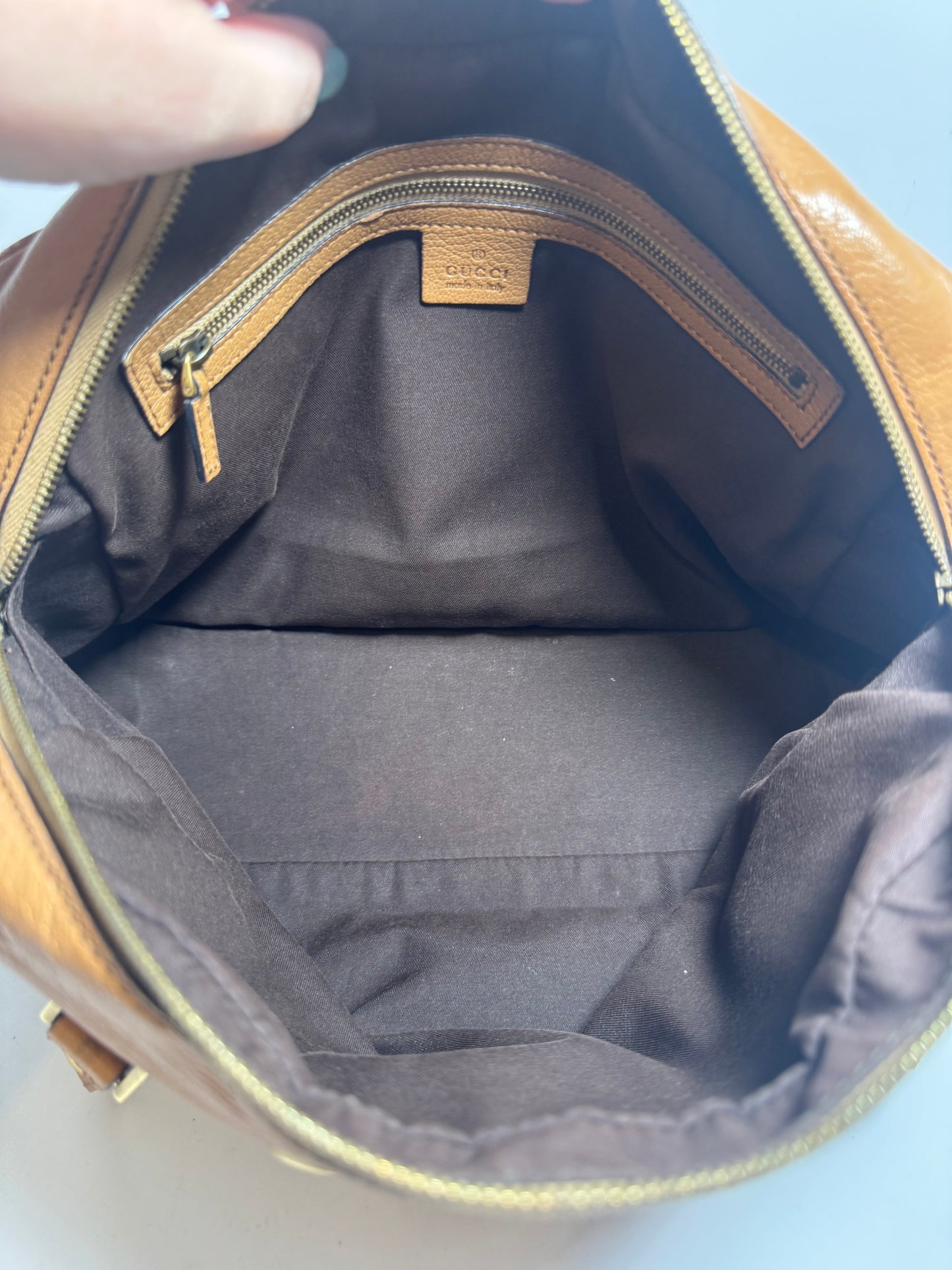 Gucci Blondie Studded Shoulder Bag Leather