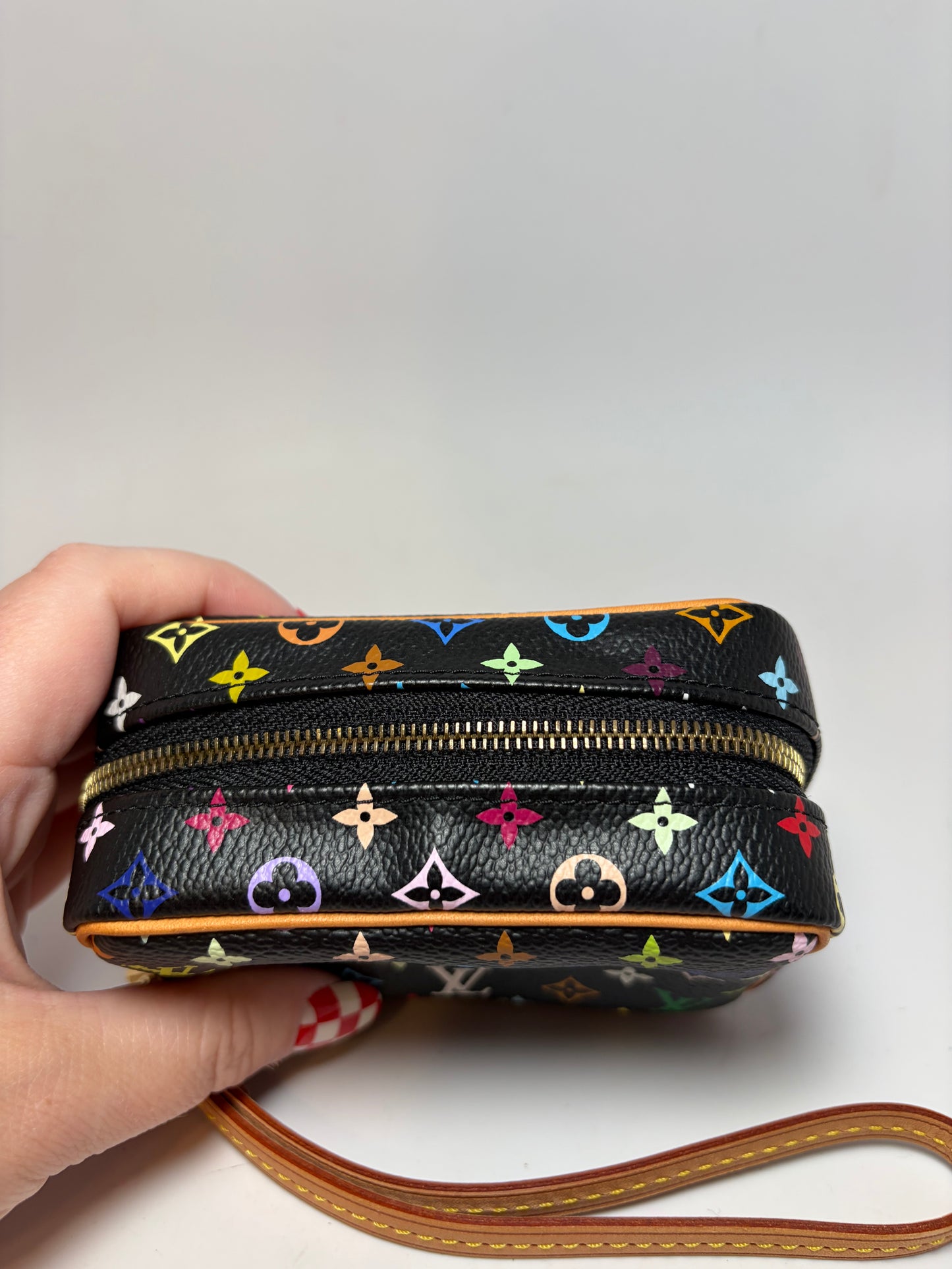 Louis Vuitton Trousse Wappity Pouch/Wristlet Murakami Black Multicolor Monogram
