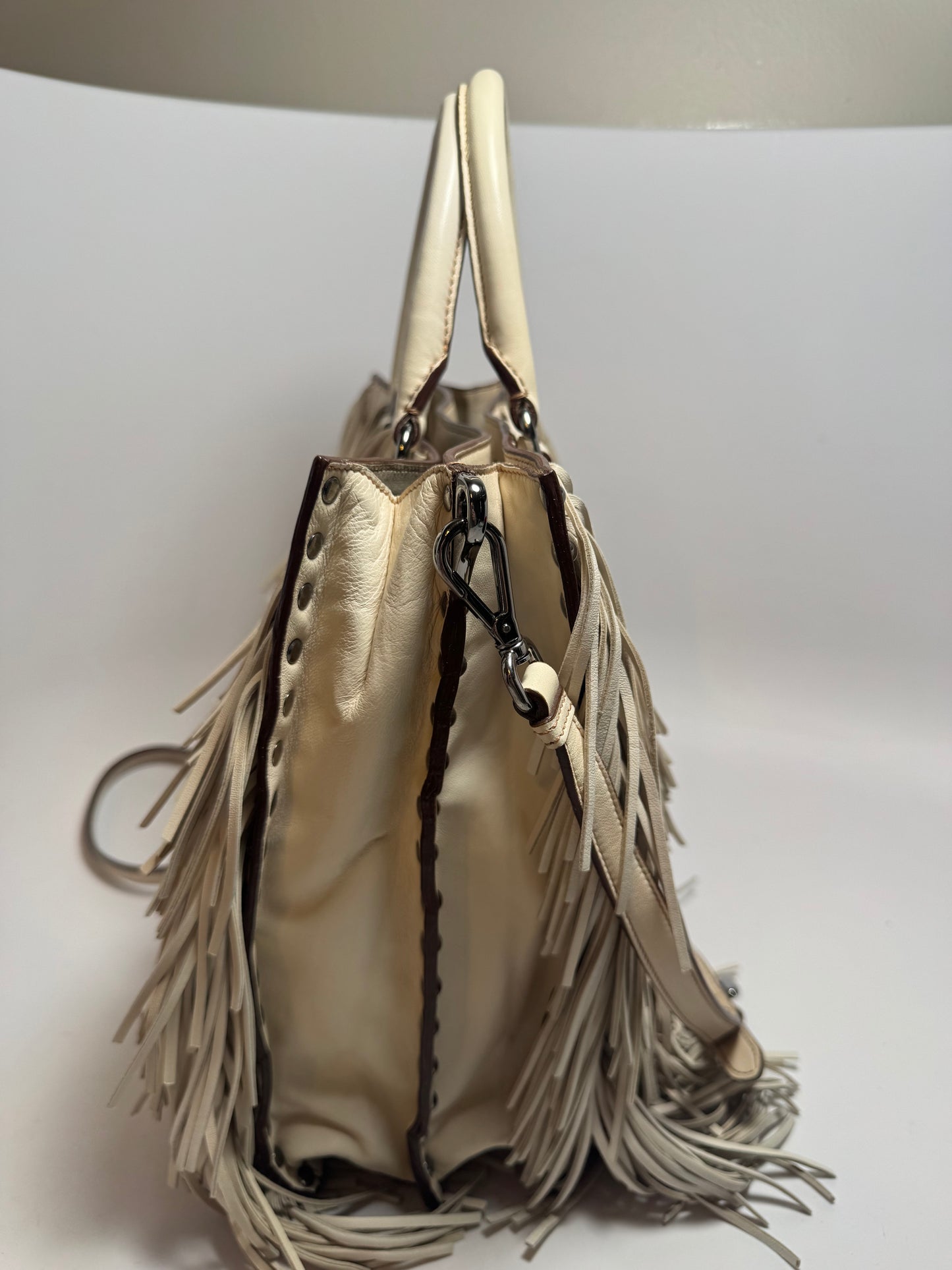 Prada Nappa Fringe Medium Tote Bag/Crossbody LIKE NEW condition w/authenticity cards & tag