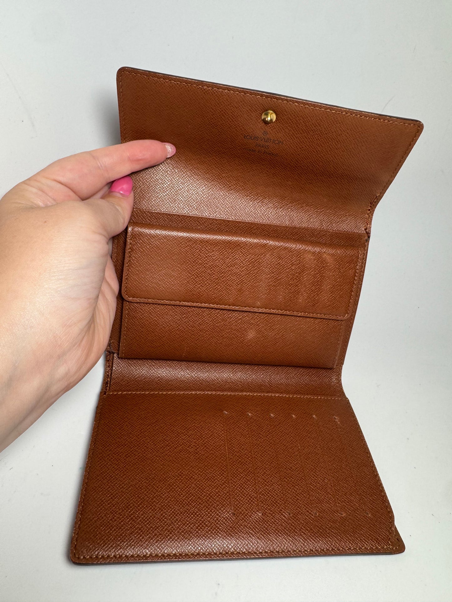 Louis Vuitton Porte Tressor Etui Papier Monogram Slim Snap Wallet, January 2001 in France