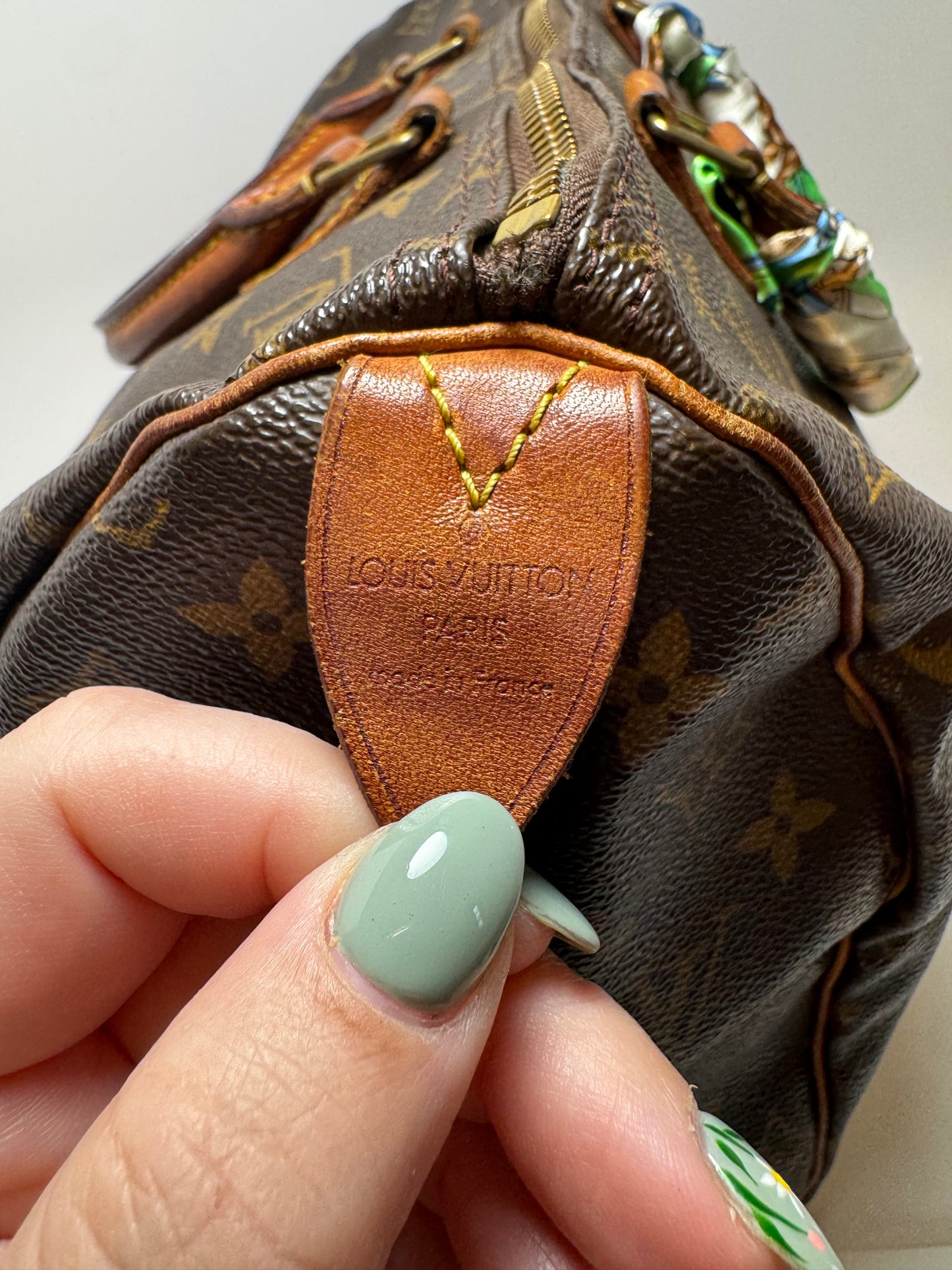 Louis Vuitton Speedy 35 Monogram Satchel Vintage Made in France