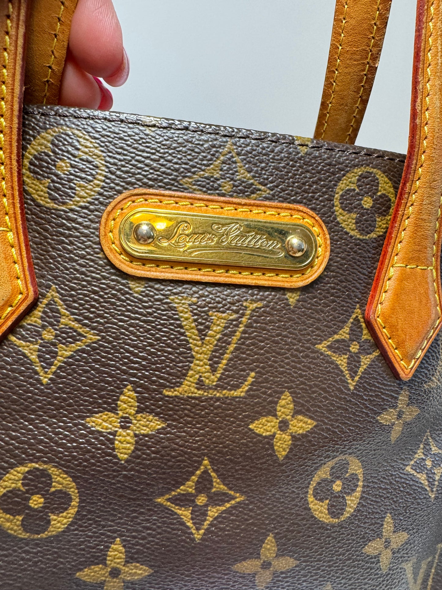 Louis Vuitton Wilshire PM Monogram Bag East West Tote Made in Spain