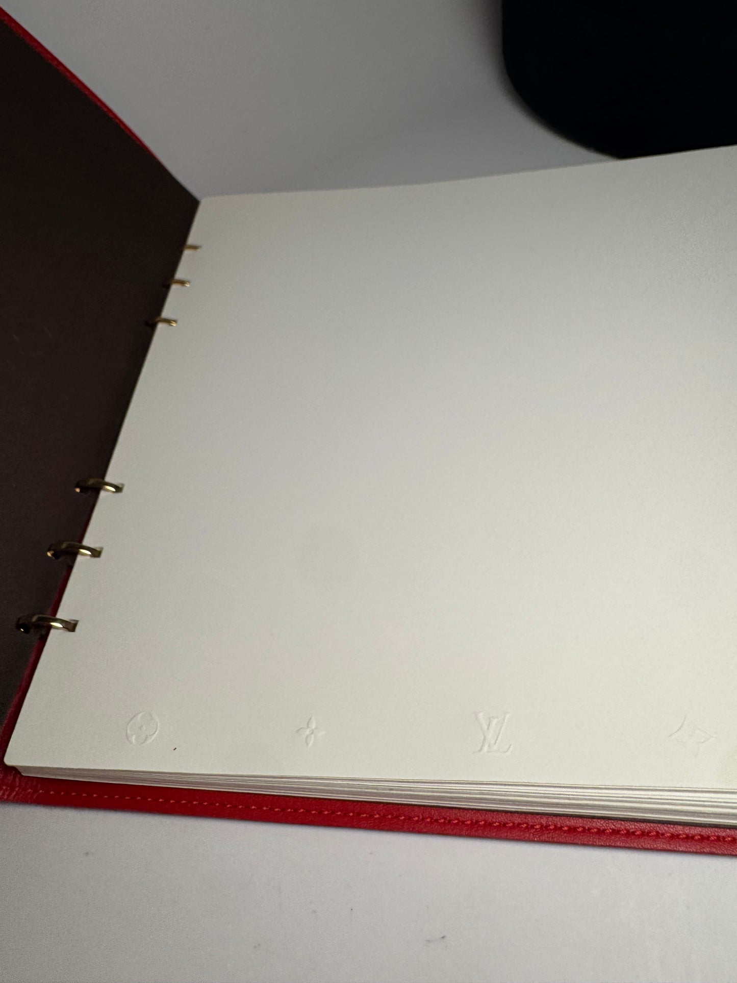 Louis Vuitton Red Monogram Patent Leather Vernis Sketchbook/Notebook with monogram pages