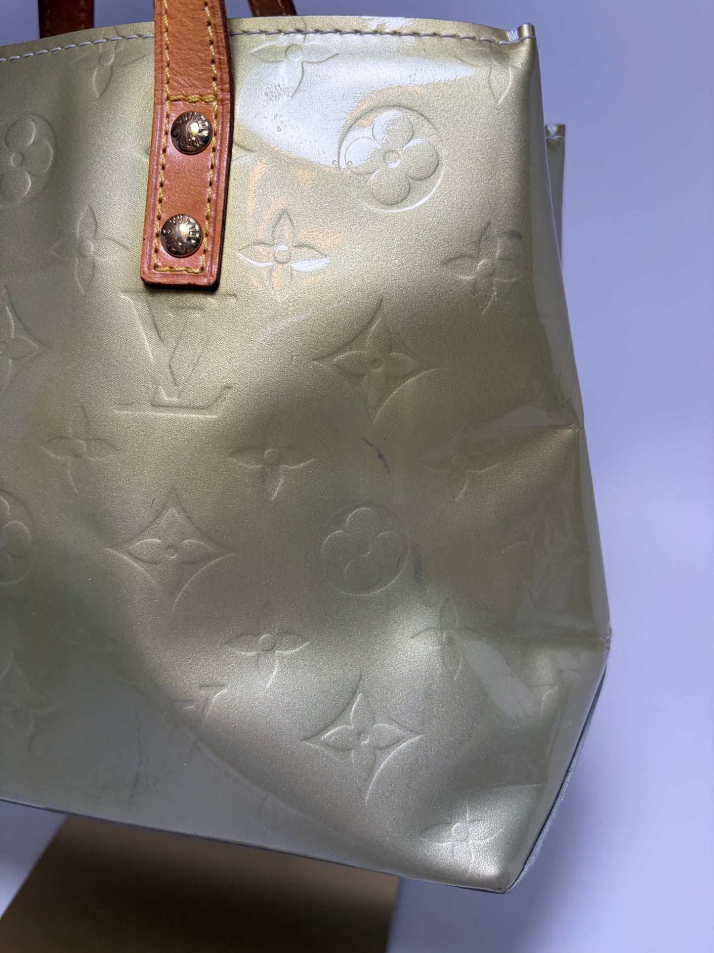 Louis Vuitton Reade PM Pistachio Green Vernis Leather Monogram Mini Tote