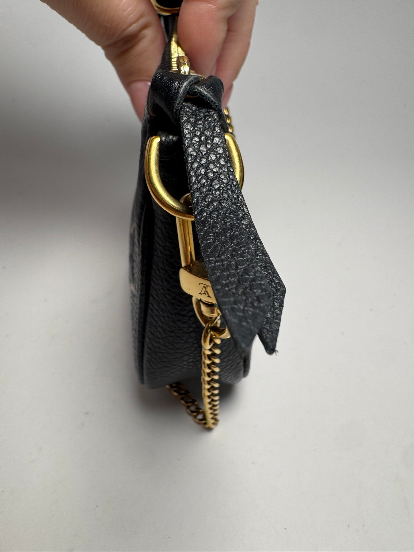 Louis Vuitton Empriente Bicolor Black & Cream Mini Pochette w/Gift Box w/COA from Authentic Detective
