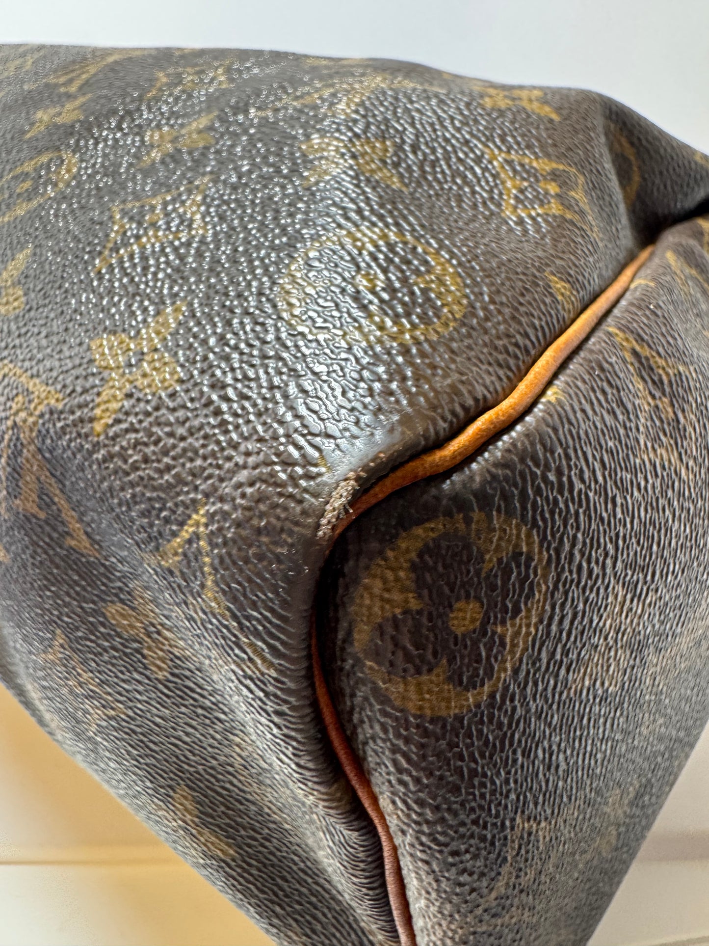 Louis Vuitton Speedy 35 Monogram Satchel Vintage Made in France