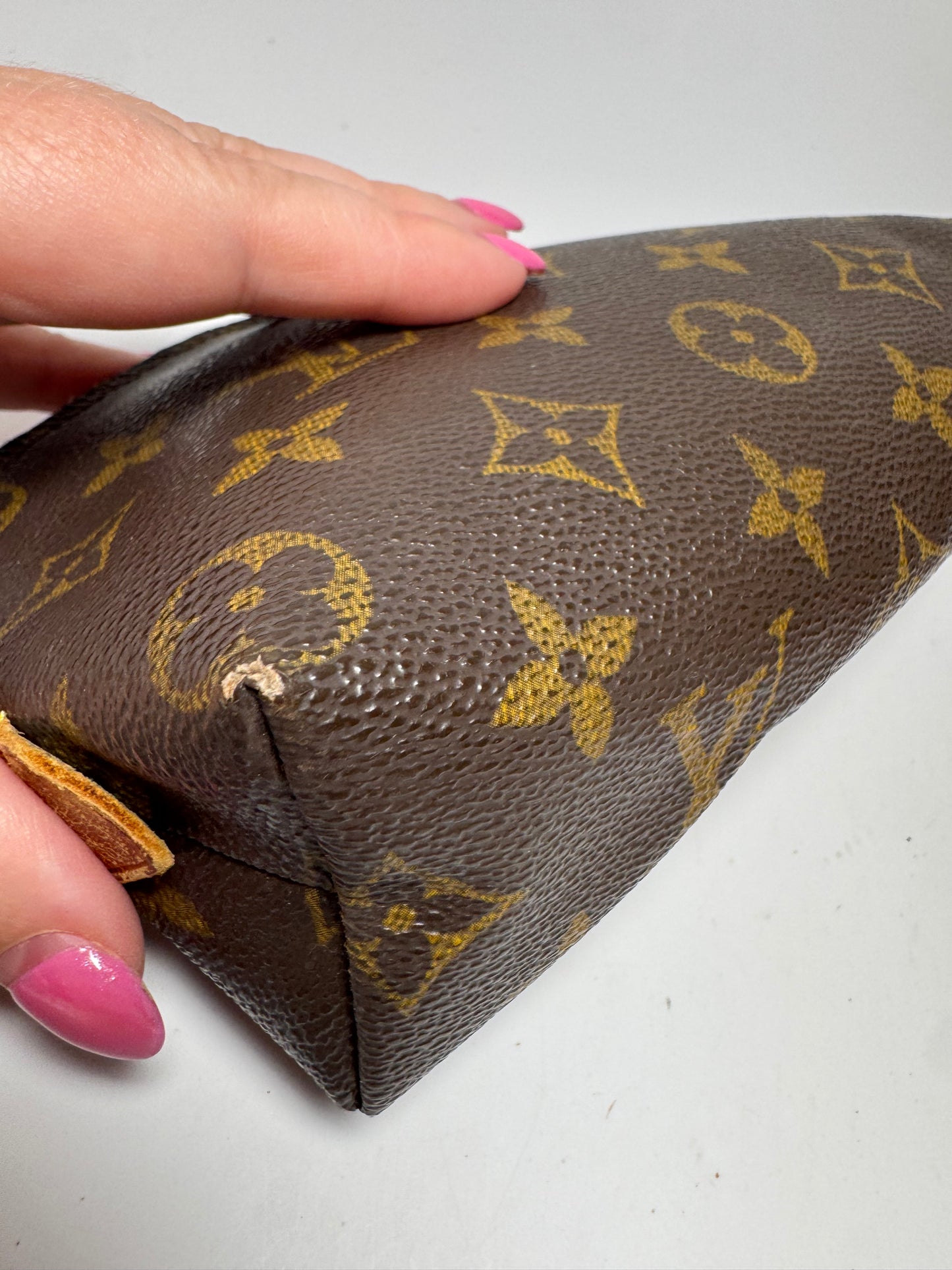Louis Vuitton Monogram Cosmetic Case Dome Pouch, Made in Spain, September 2000
