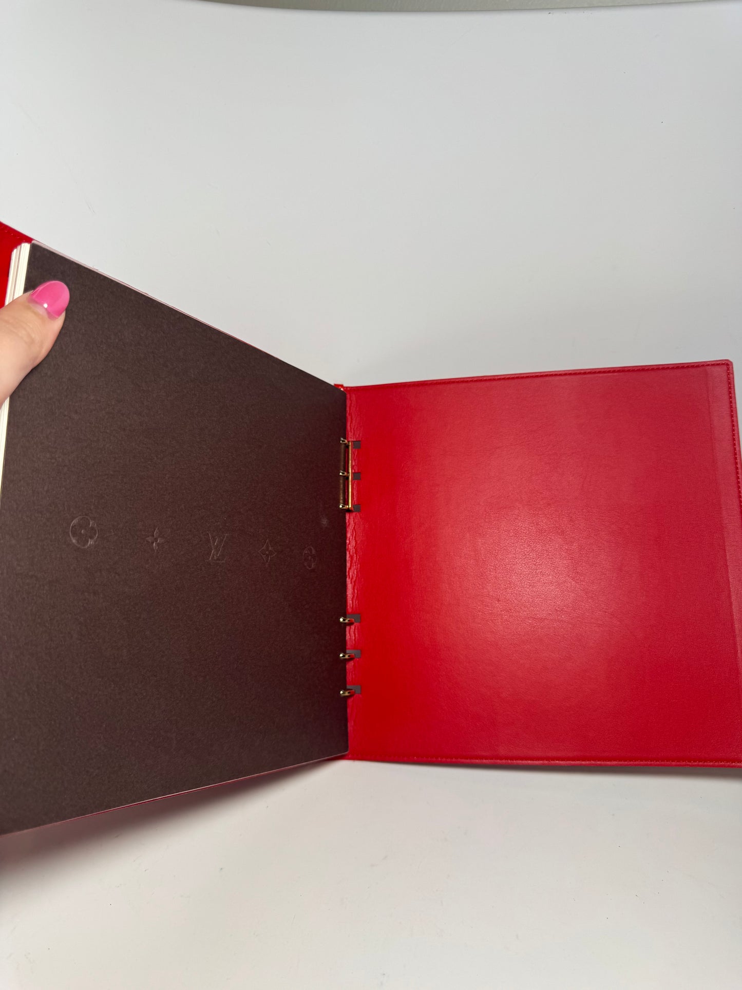 Louis Vuitton Red Monogram Patent Leather Vernis Sketchbook/Notebook with monogram pages