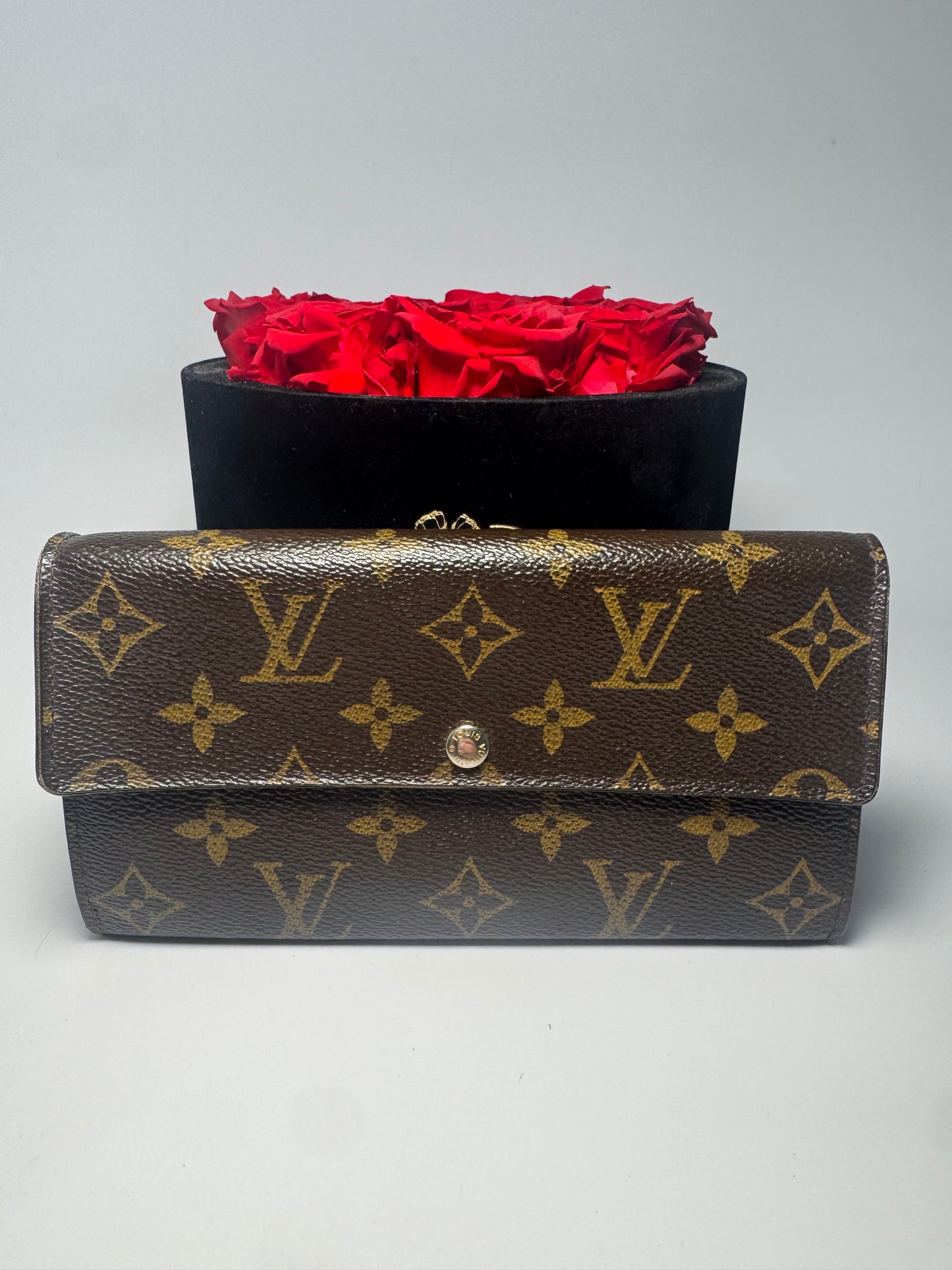 Louis Vuitton Porte Monnaie Credit Card Wallet Monogram- Made in Spain 2006