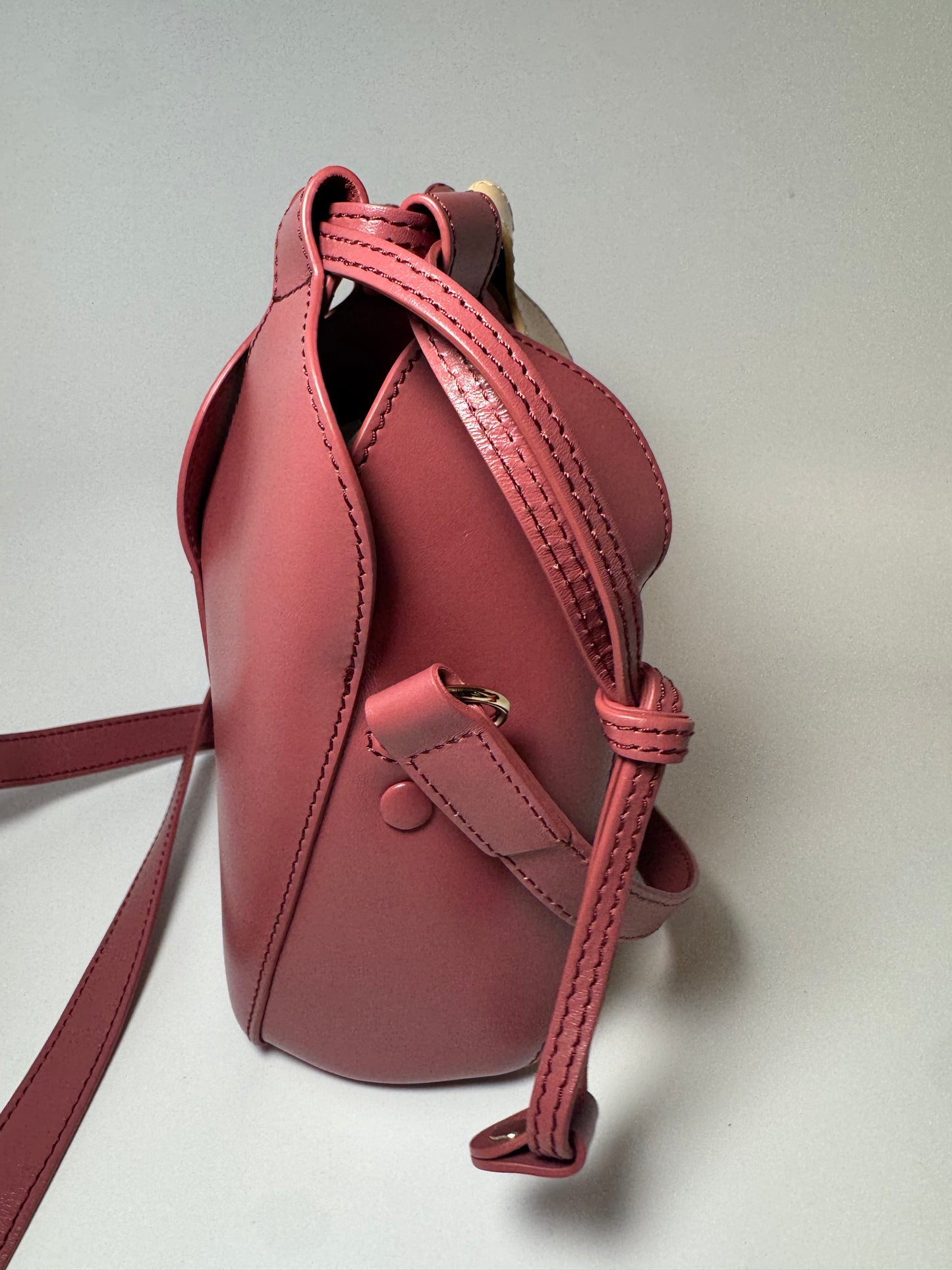 Chloé Tulip Mini Bucket Bag Pink (Faded Rose) & Cream Leather Luxury Bag