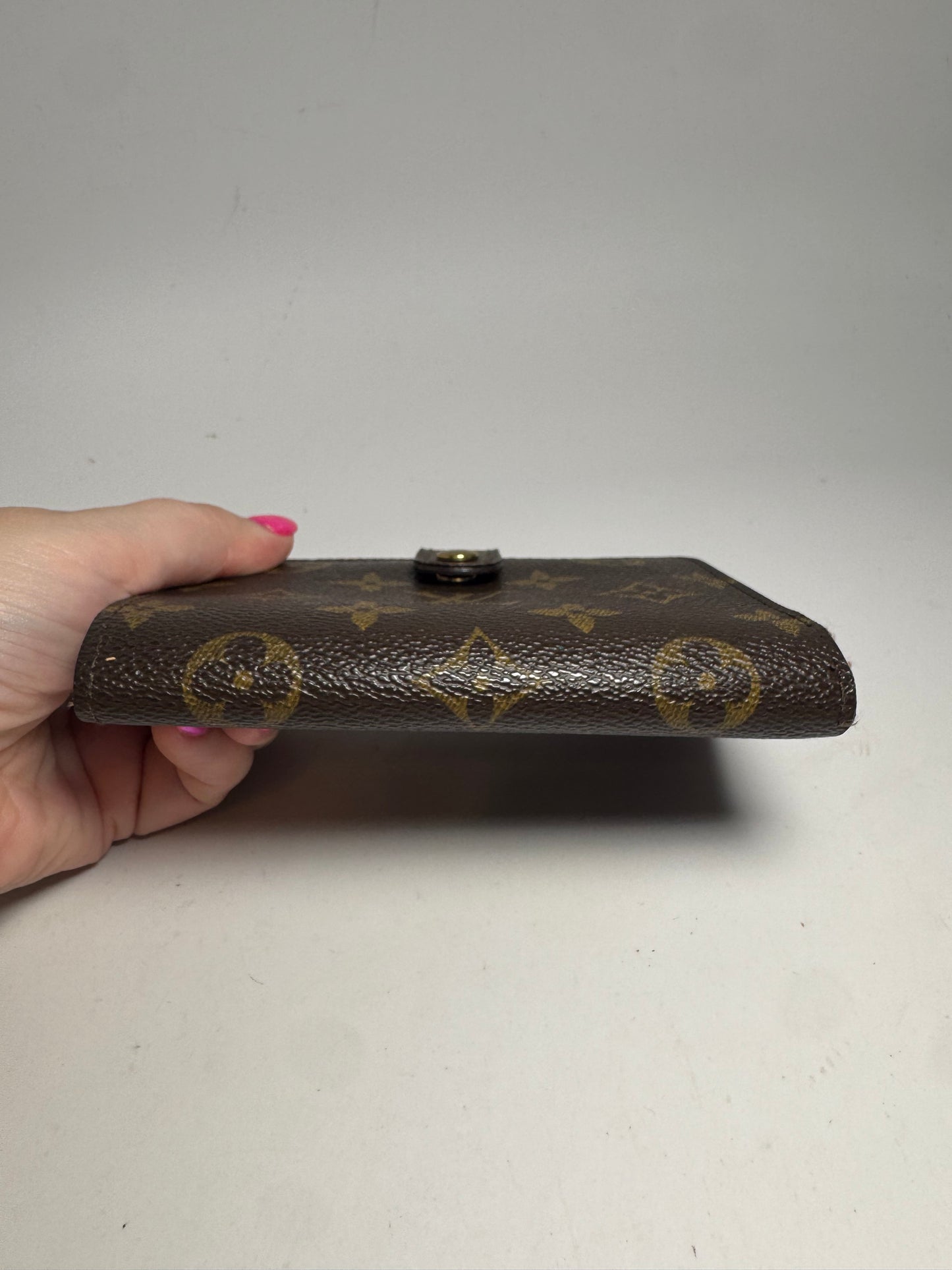 Louis Vuitton Monogram French Lock Coin Purse Kiss Lock Wallet