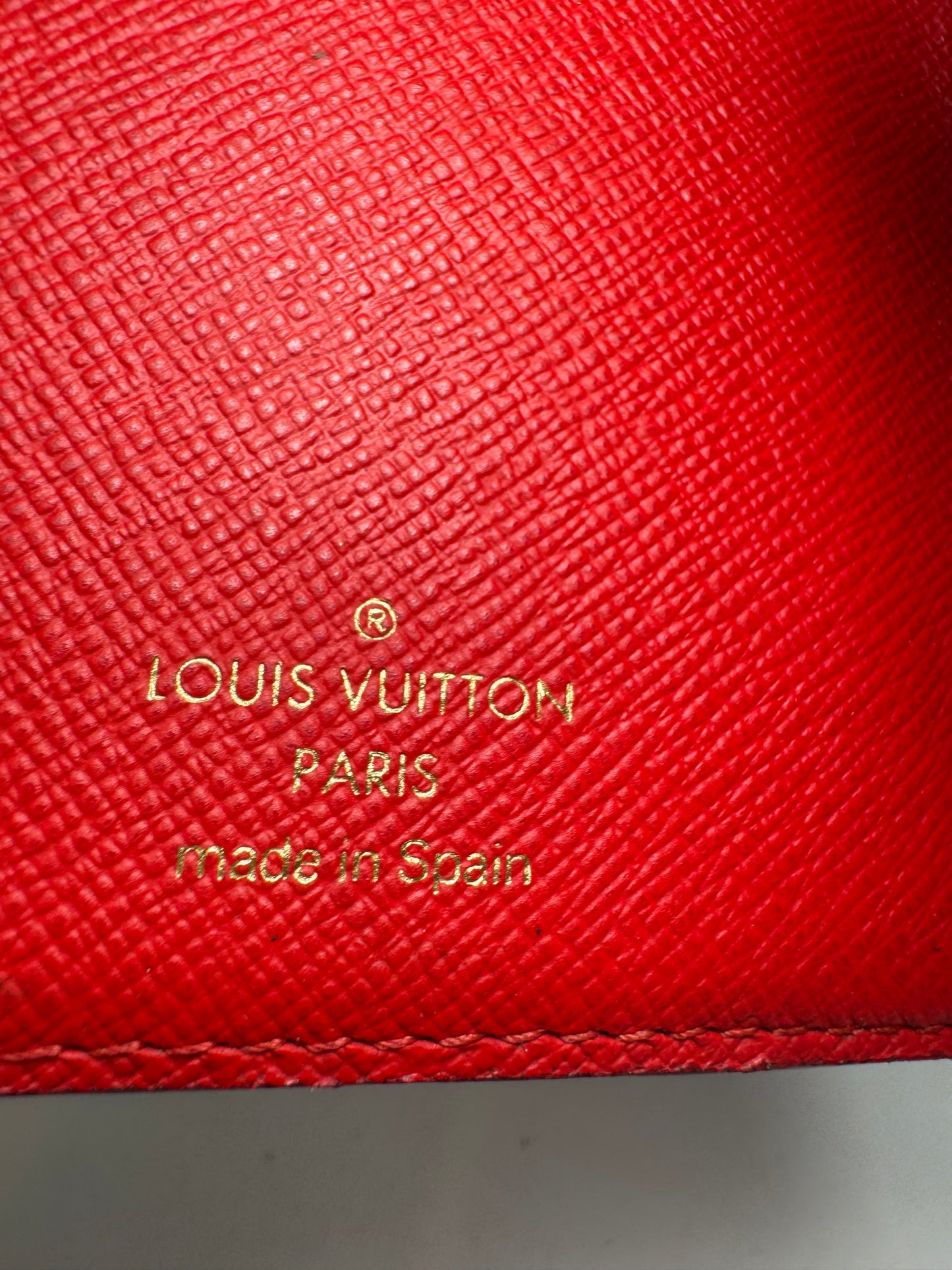 Louis Vuitton Damier Ebene Koala Wallet w/Red Interior (Unisex)