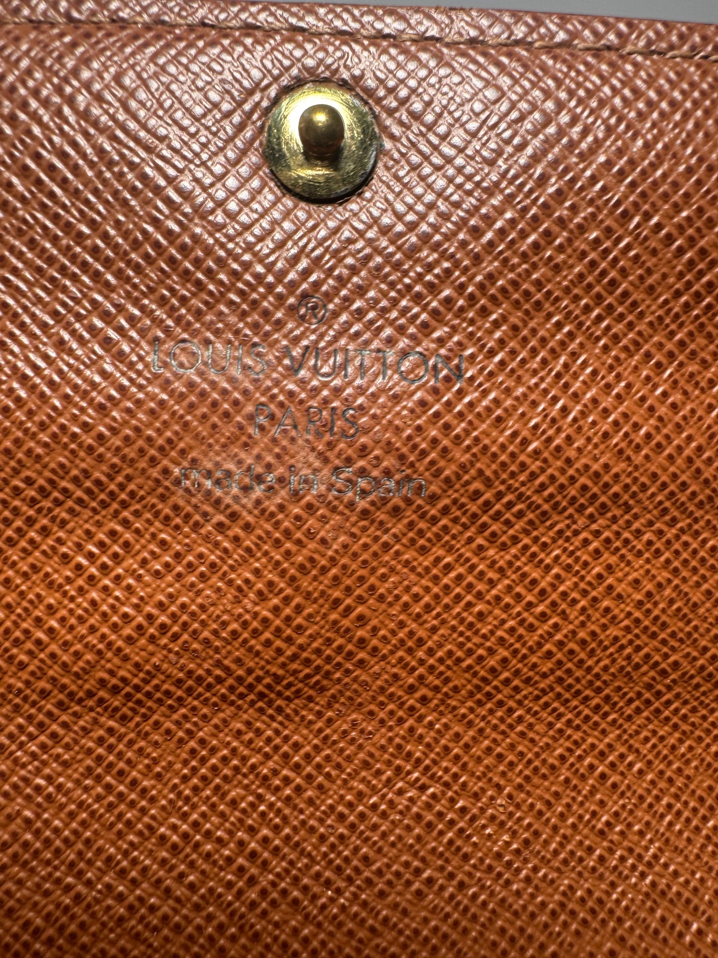 Louis Vuitton Porte Monnaie Credit Card Wallet Monogram- Made in Spain 2006
