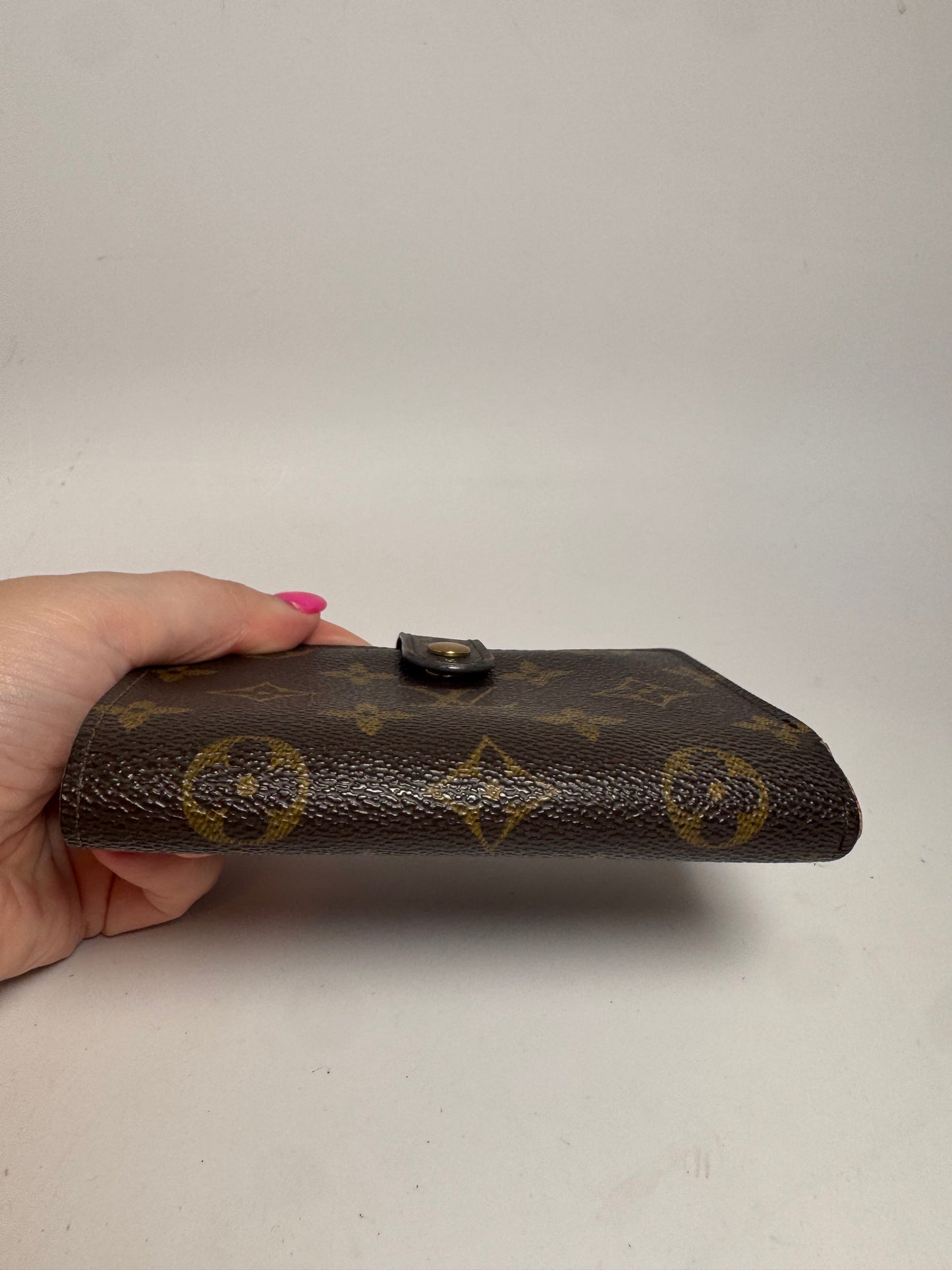 Louis Vuitton French Purse Kiss Lock Monogram Wallet-Fair Condition