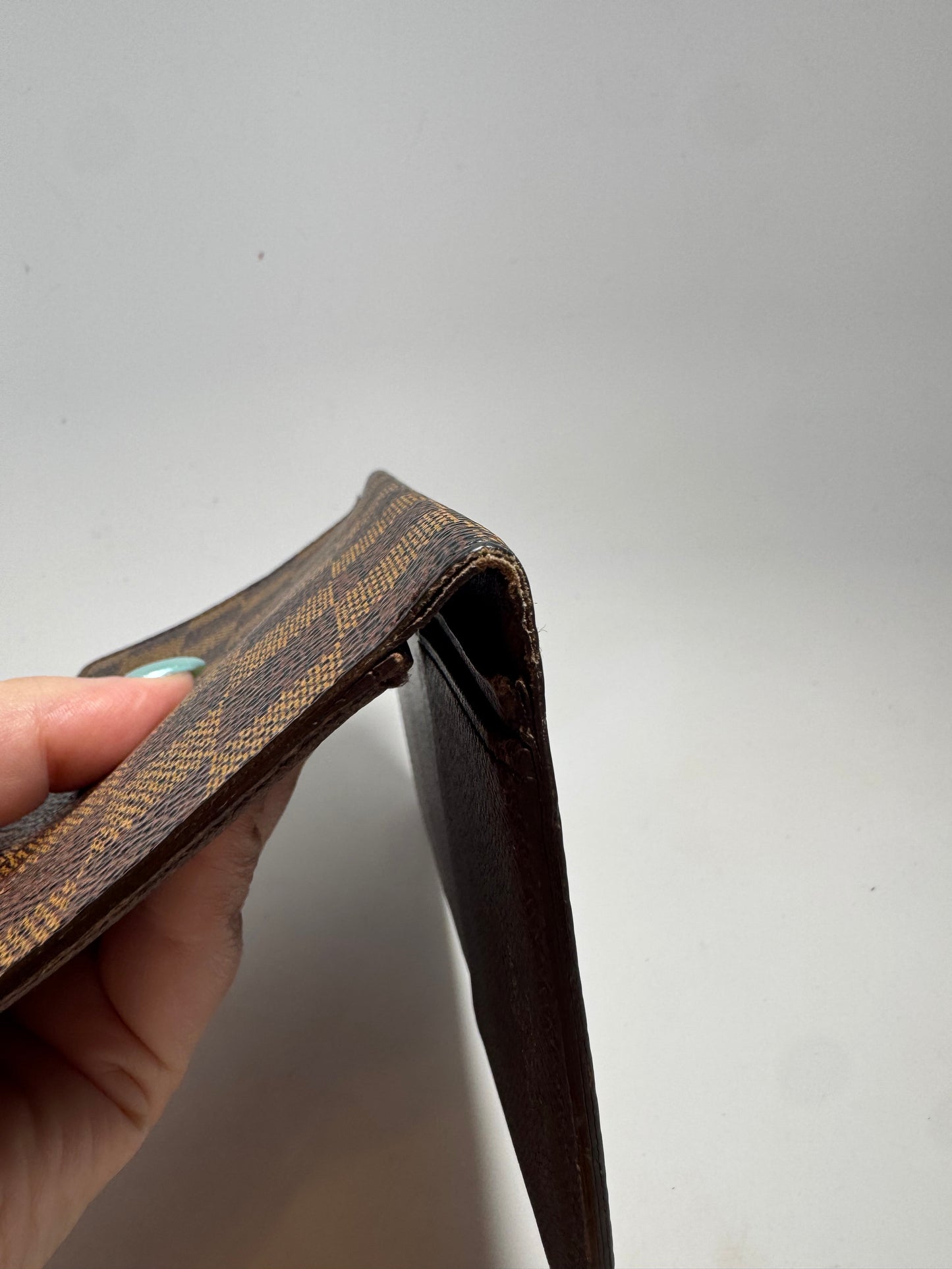 Louis Vuitton Damier Ebene Porte Valeurs Wallet/Passport Cover- Fair Condition Centenaire Edition