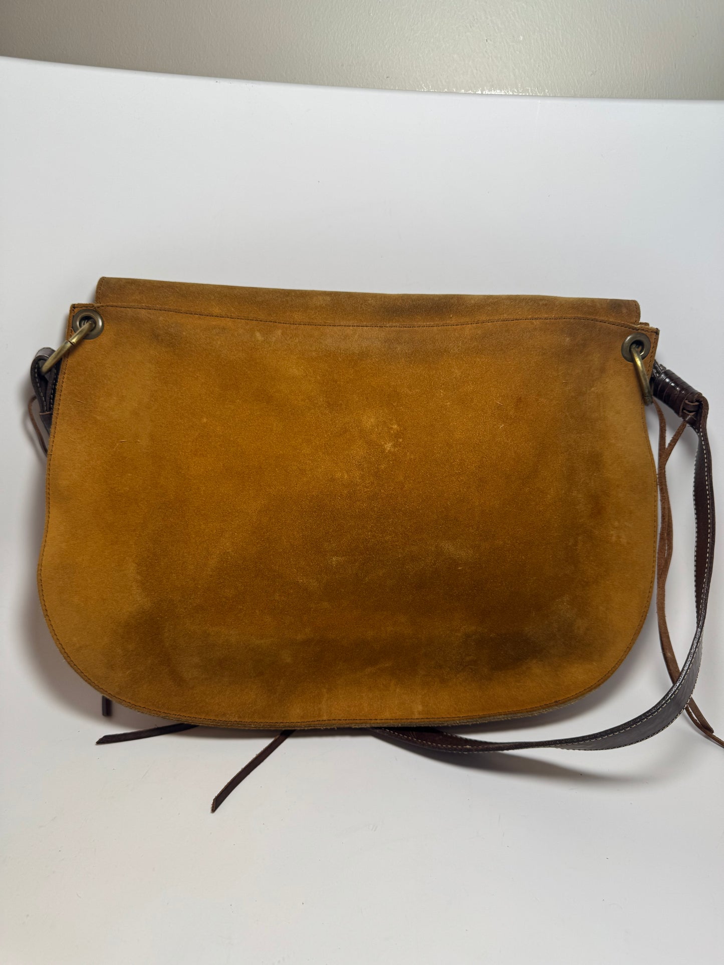 Dolce & Gabbana Suede Tassel Leather Shoulder Bag