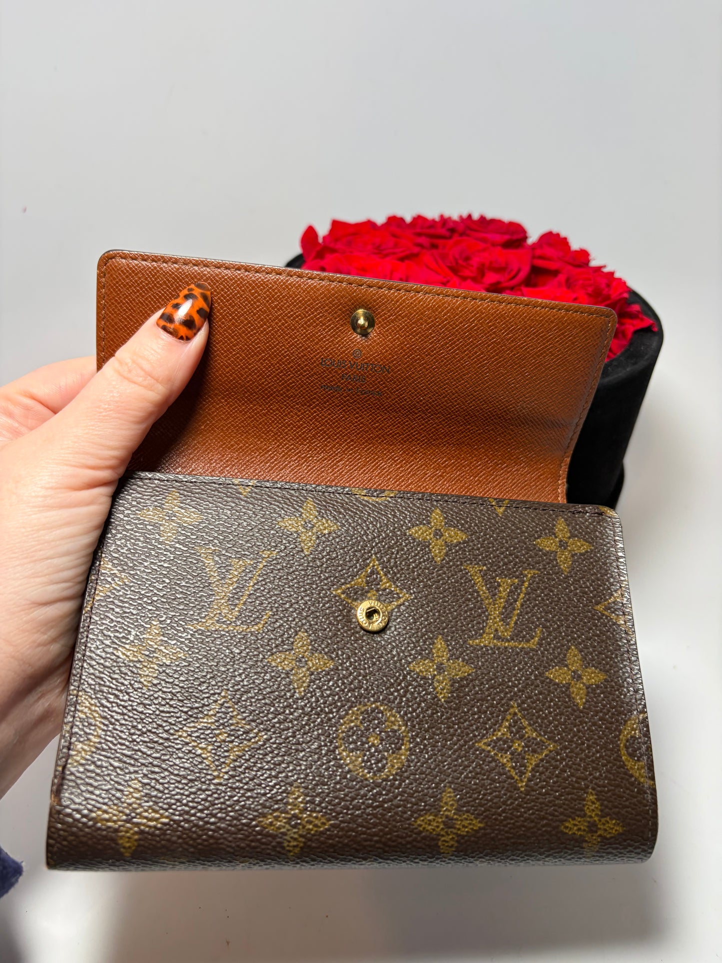 Louis Vuitton Porte Tressor Etui Papier Monogram Trifold Wallet
