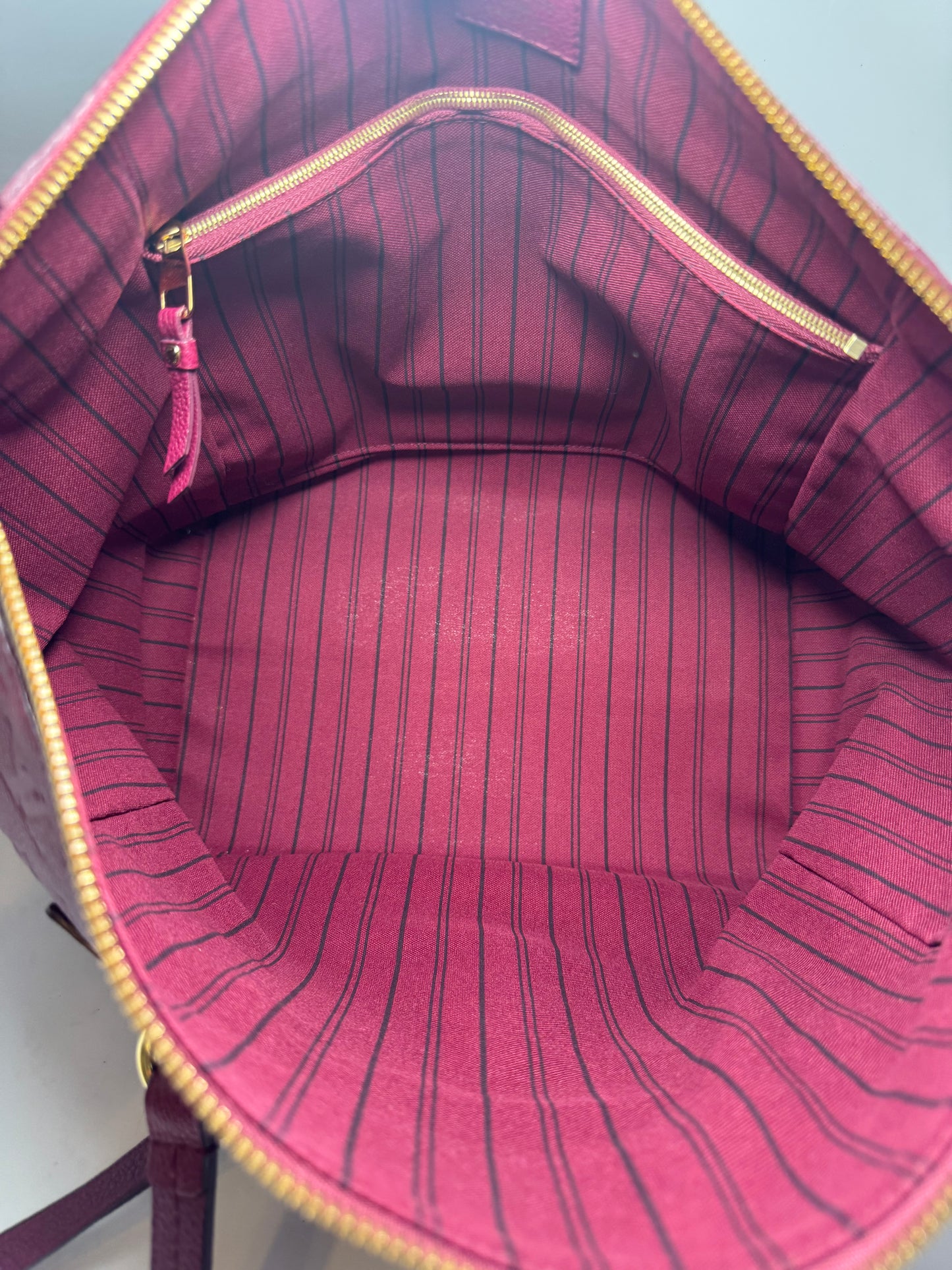 Louis Vuitton Lumineuse PM Purple Burgundy Empriente Leather Satchel/Shoulder Bag