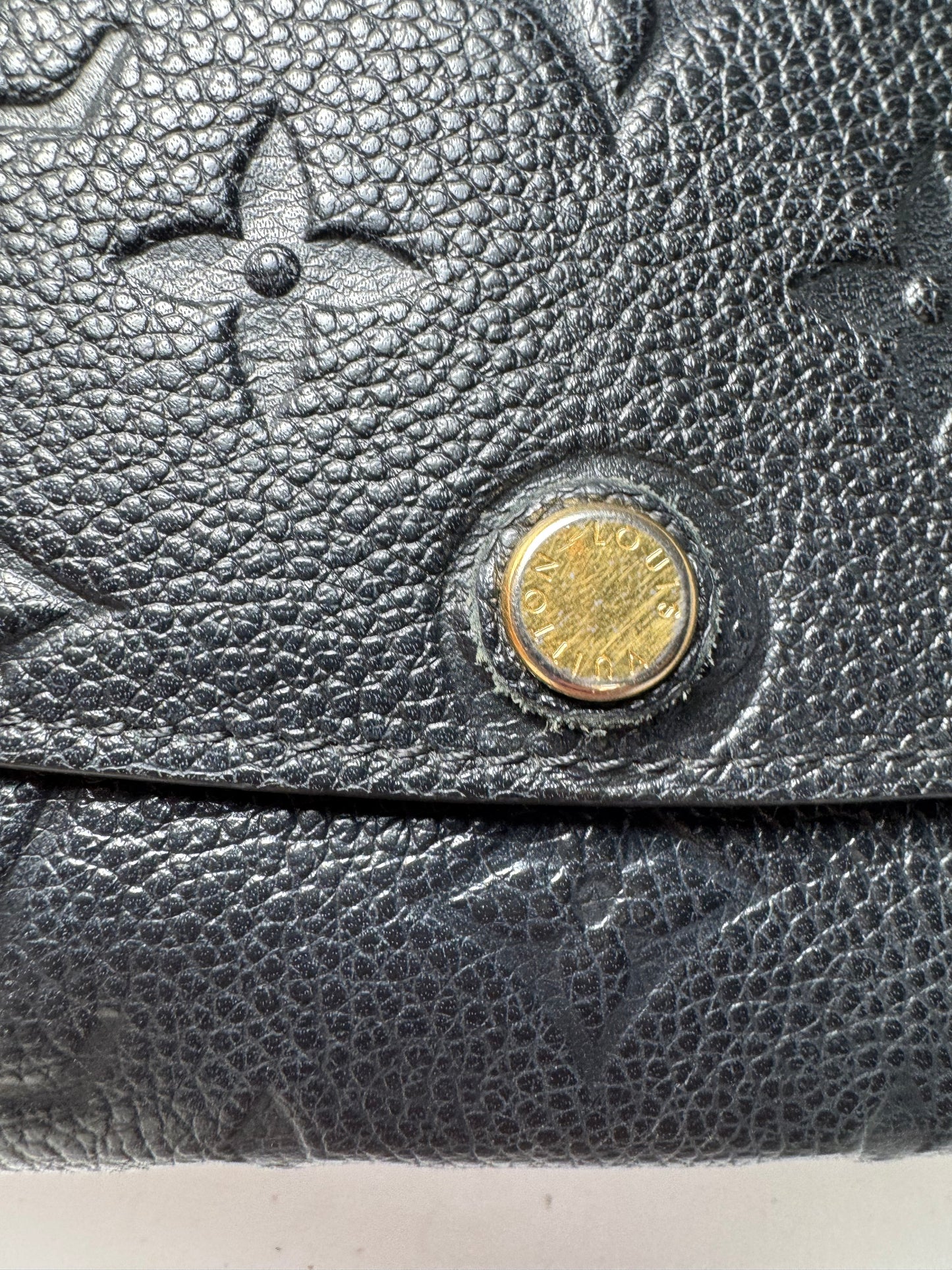 Louis Vuitton Emilie Empriente Wallet Black Leather