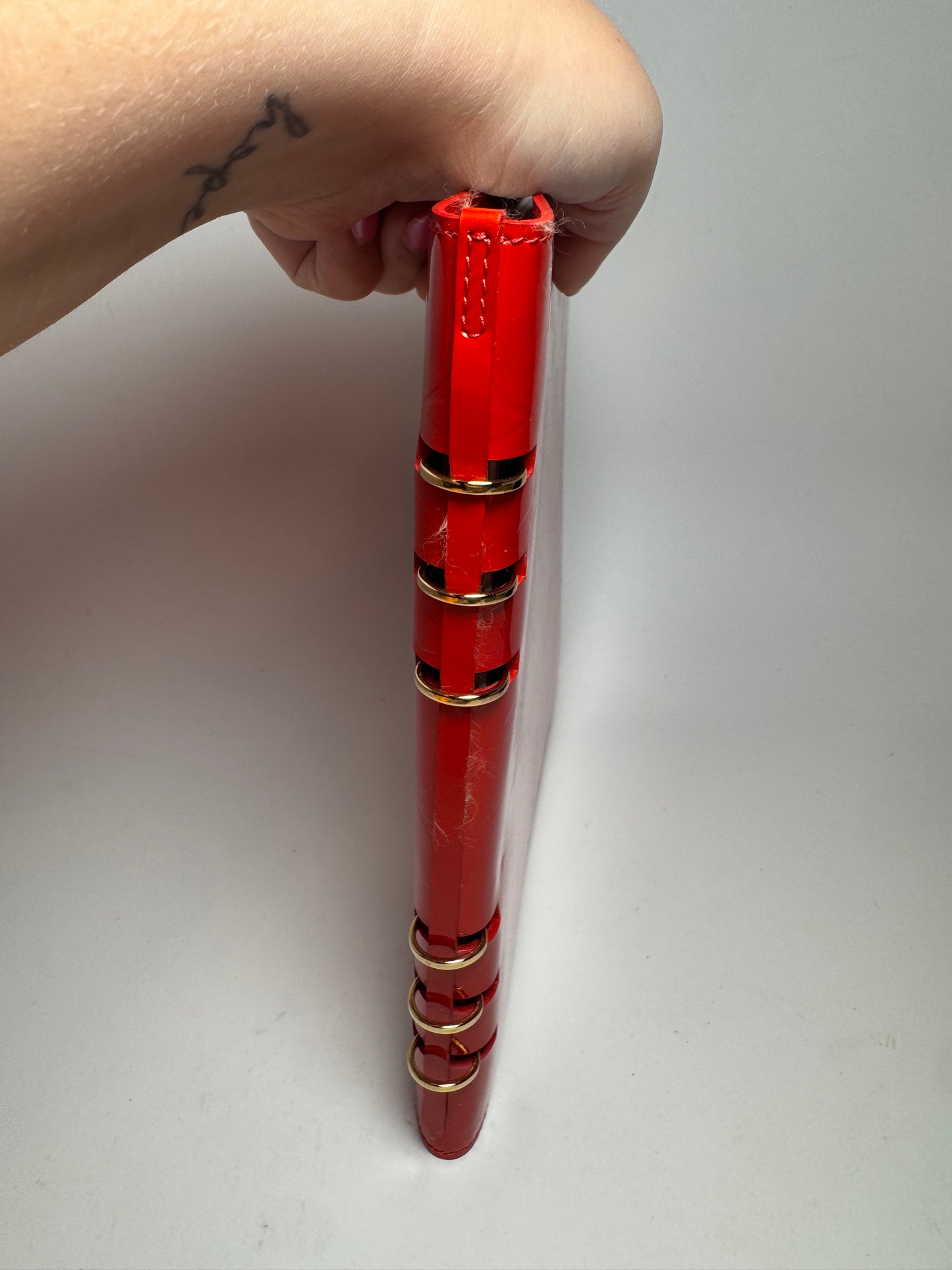 Louis Vuitton Red Monogram Patent Leather Vernis Sketchbook/Notebook with monogram pages