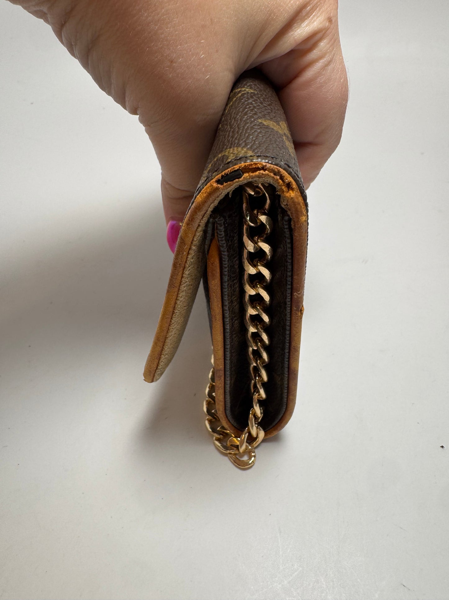 Louis Vuitton Monogram Twin GM Pochette Clutch on Chain (FAIR)