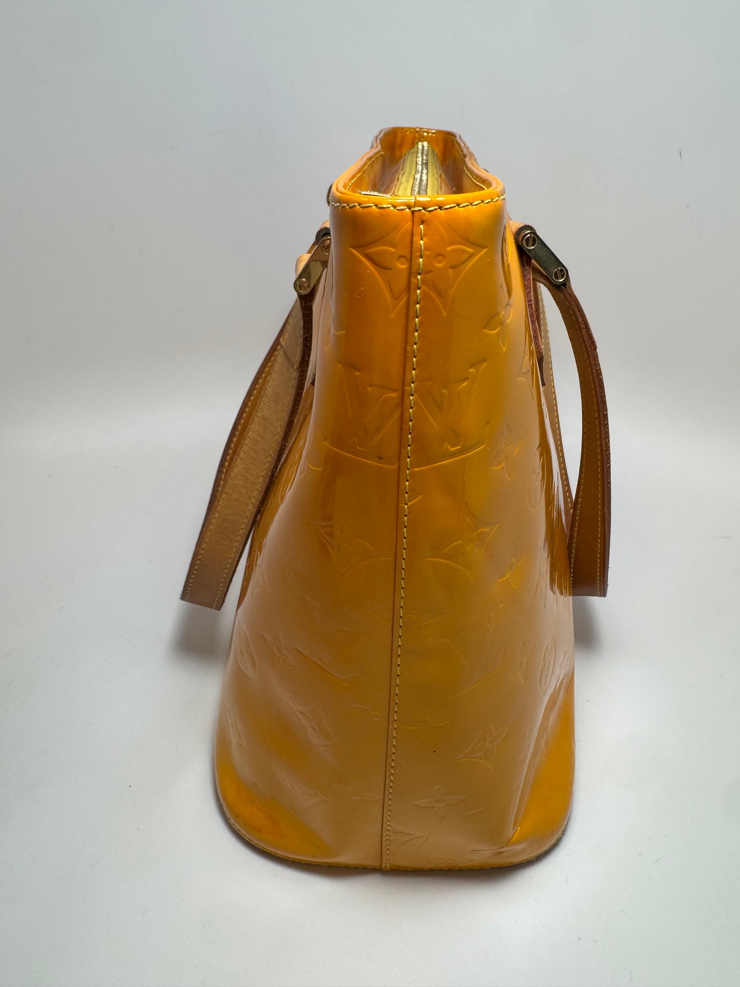 Louis Vuitton Sunset Orange Vernis Monogram Houston Tote