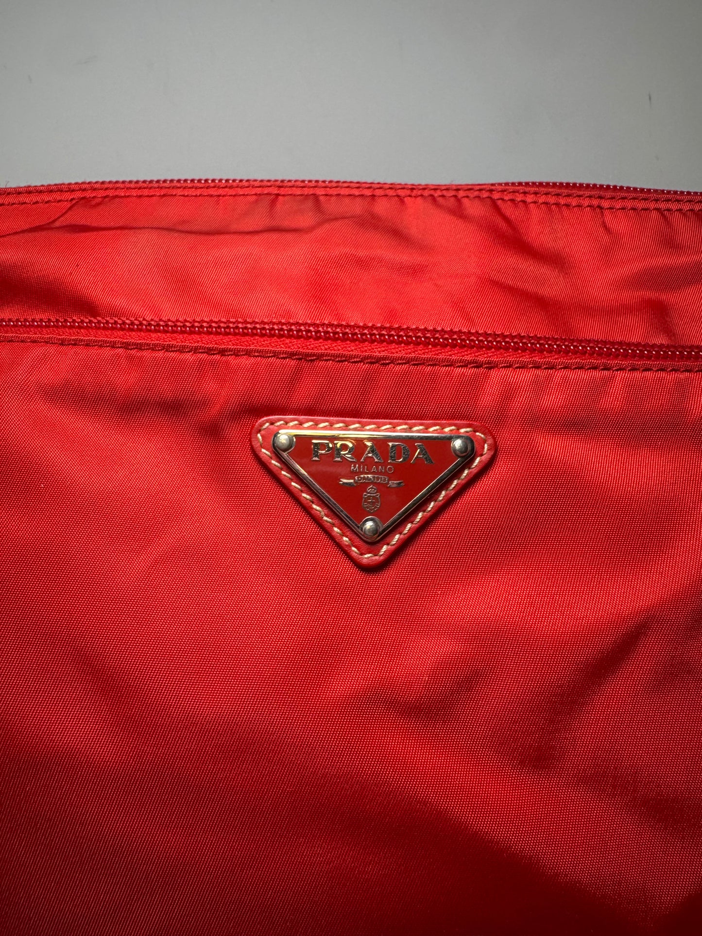 Prada Red Nylon Shoulder Bag/Crossbody