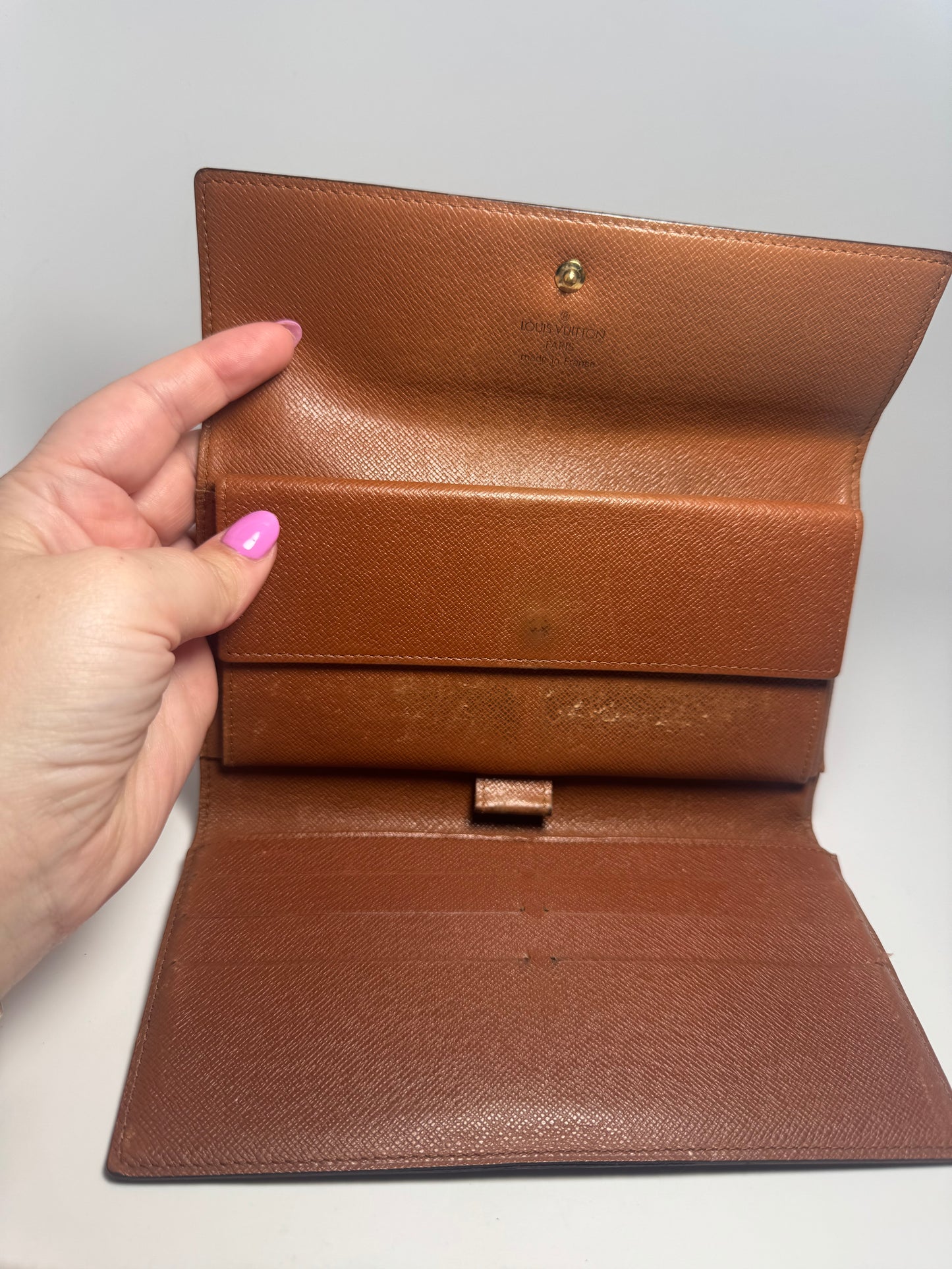 Louis Vuitton Monogram Sarah Wallet March 2000 in France- Fair condition
