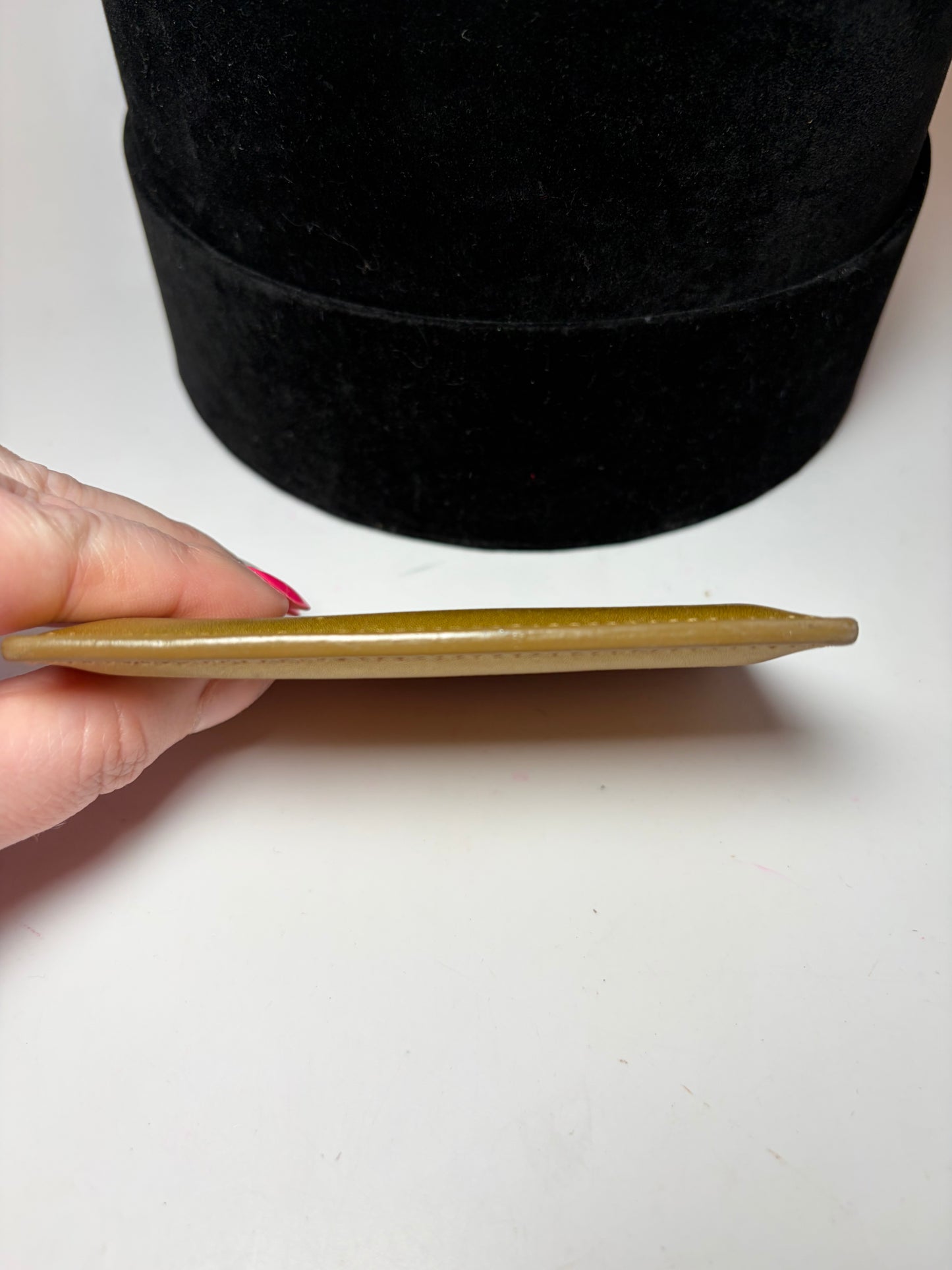Saint Laurent Gold Leather Card Holder