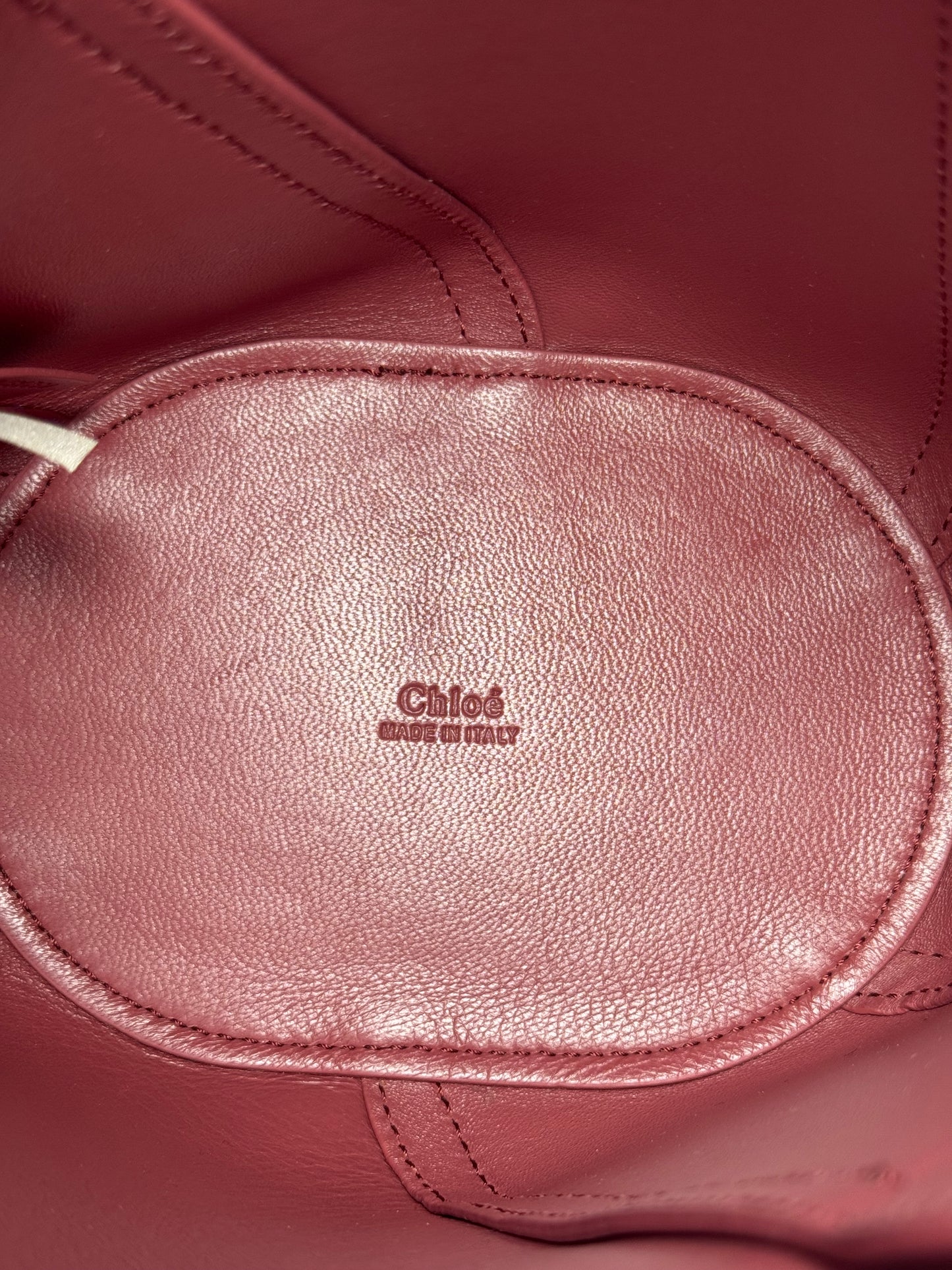 Chloé Tulip Mini Bucket Bag Pink (Faded Rose) & Cream Leather Luxury Bag