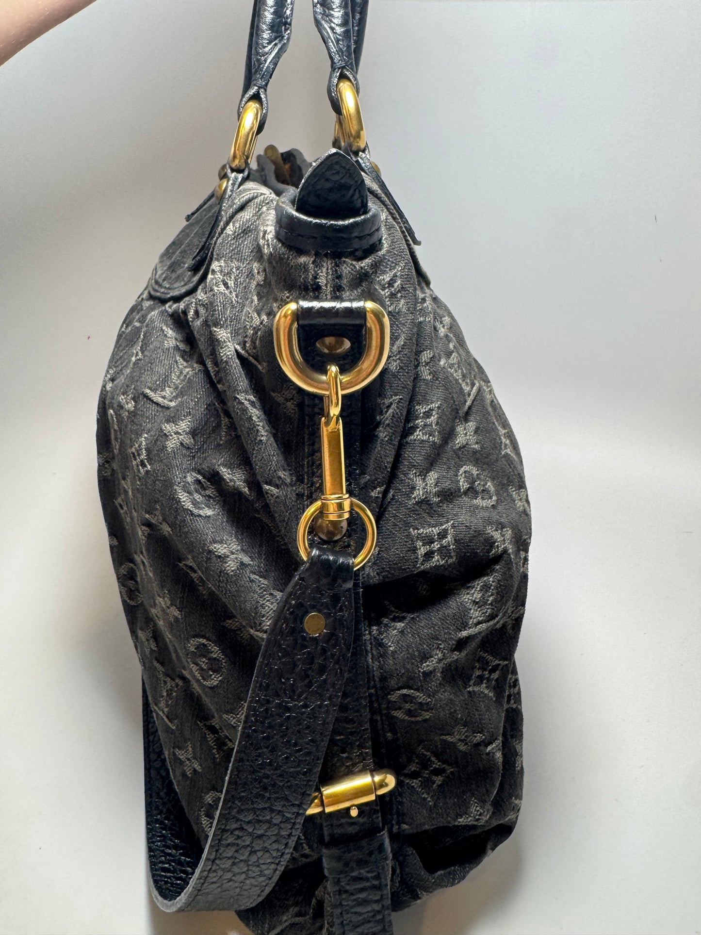Louis Vuitton Neo Cabby Black Denim Bag